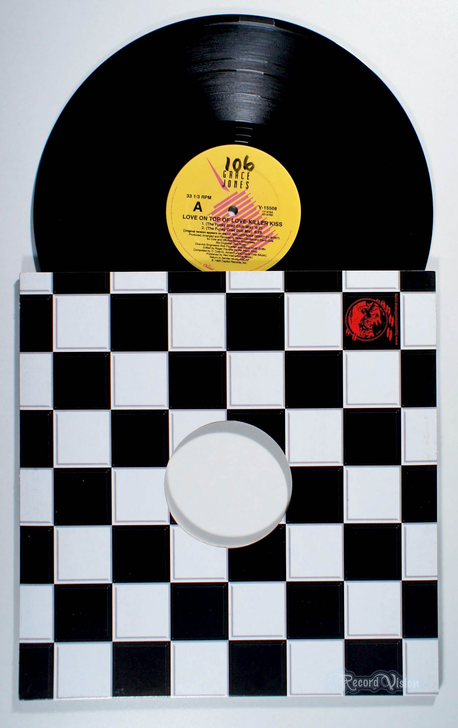 Grace Jones - Love on Top of Love (front cover) Vinyl