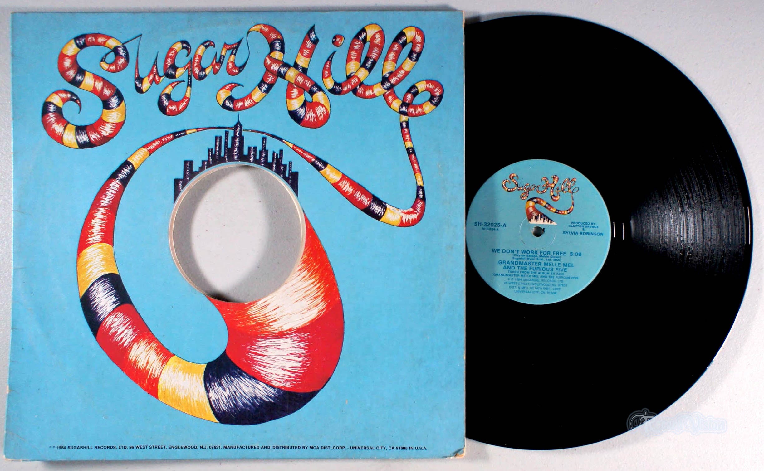 Grandmaster Melle Mel and The Furious Five - We Don't Work For Free (front cover) Vinyl
