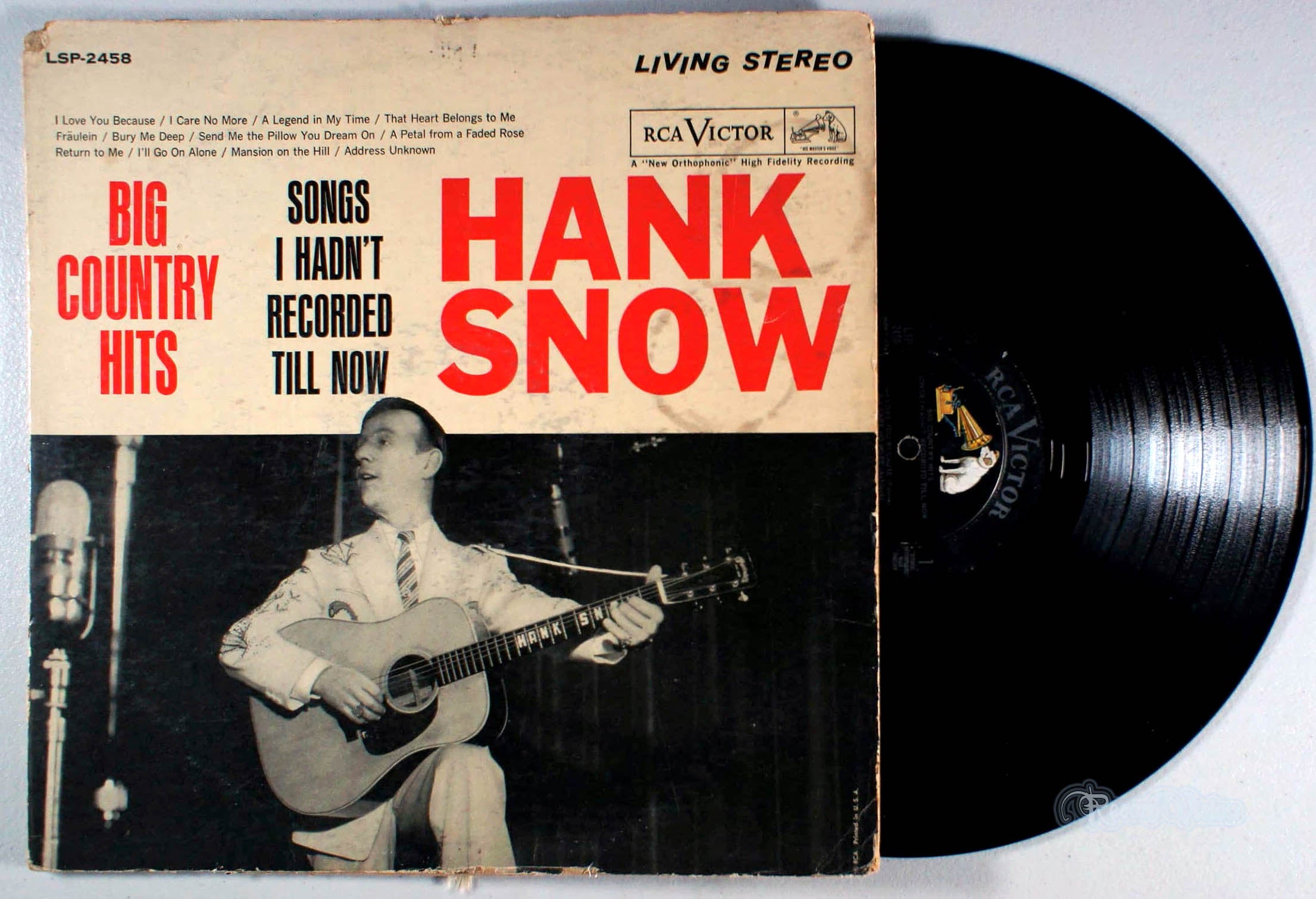 Hank Snow - Big Country Hits (front cover) Vinyl