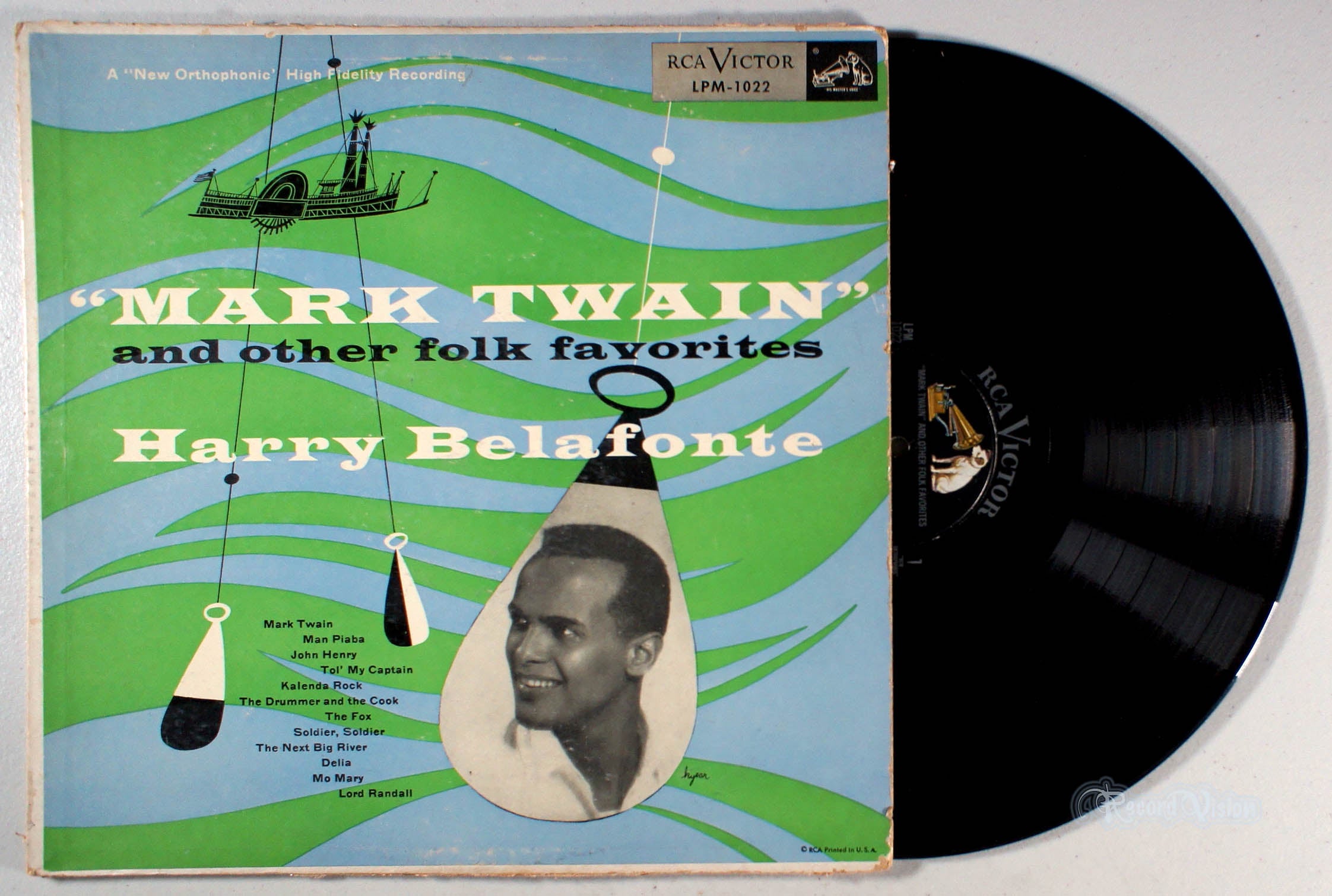 Harry Belafonte - Mark Twain and Other Folk Favorites (front cover) Vinyl