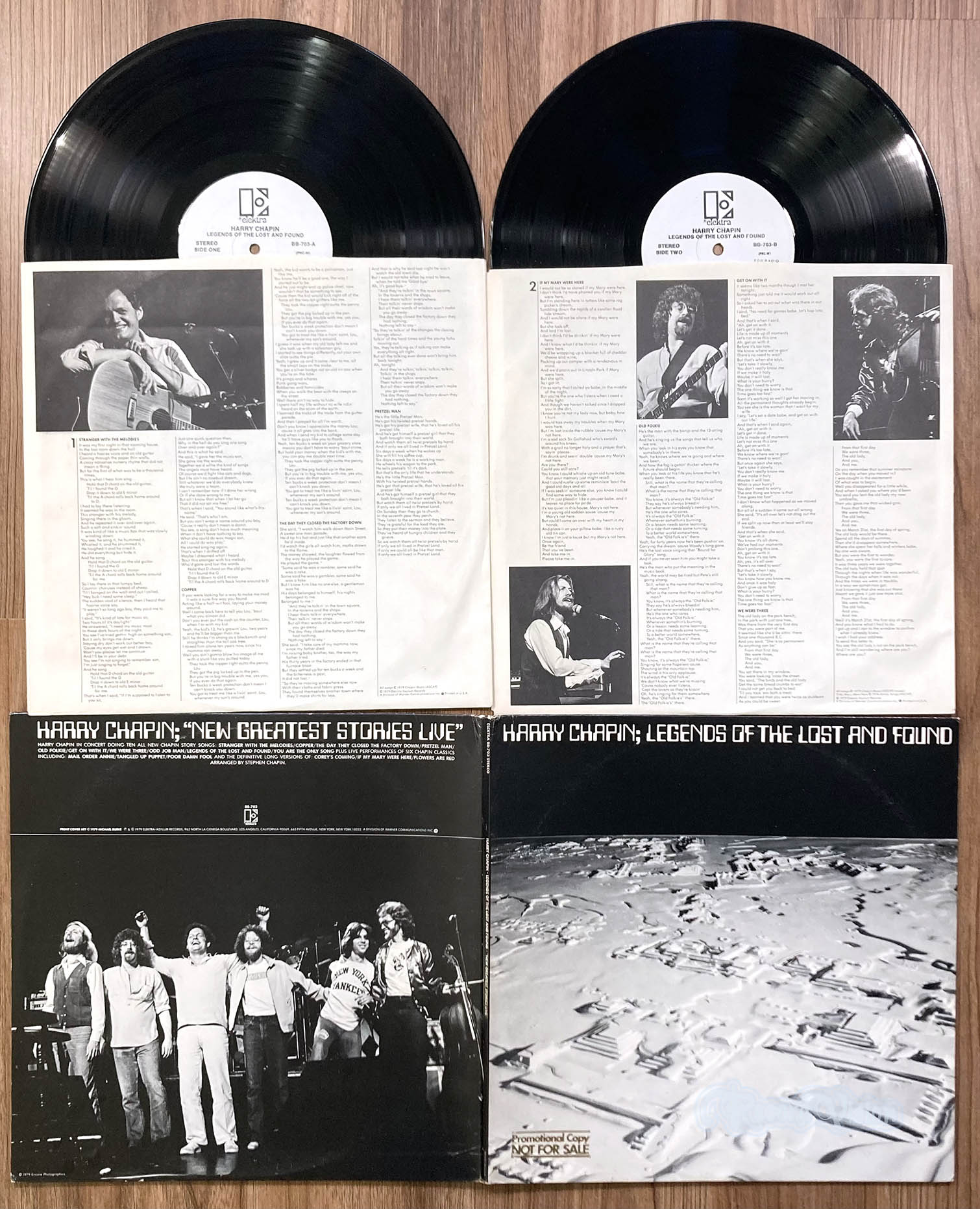 Harry Chapin - Legends of the Lost And Found (front cover) Vinyl