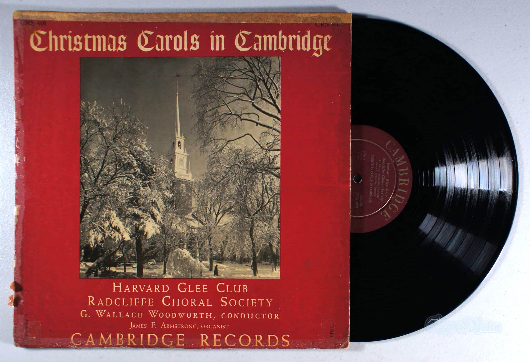 Harvard Glee Club - Christmas Carols in Cambridge (front cover) Vinyl