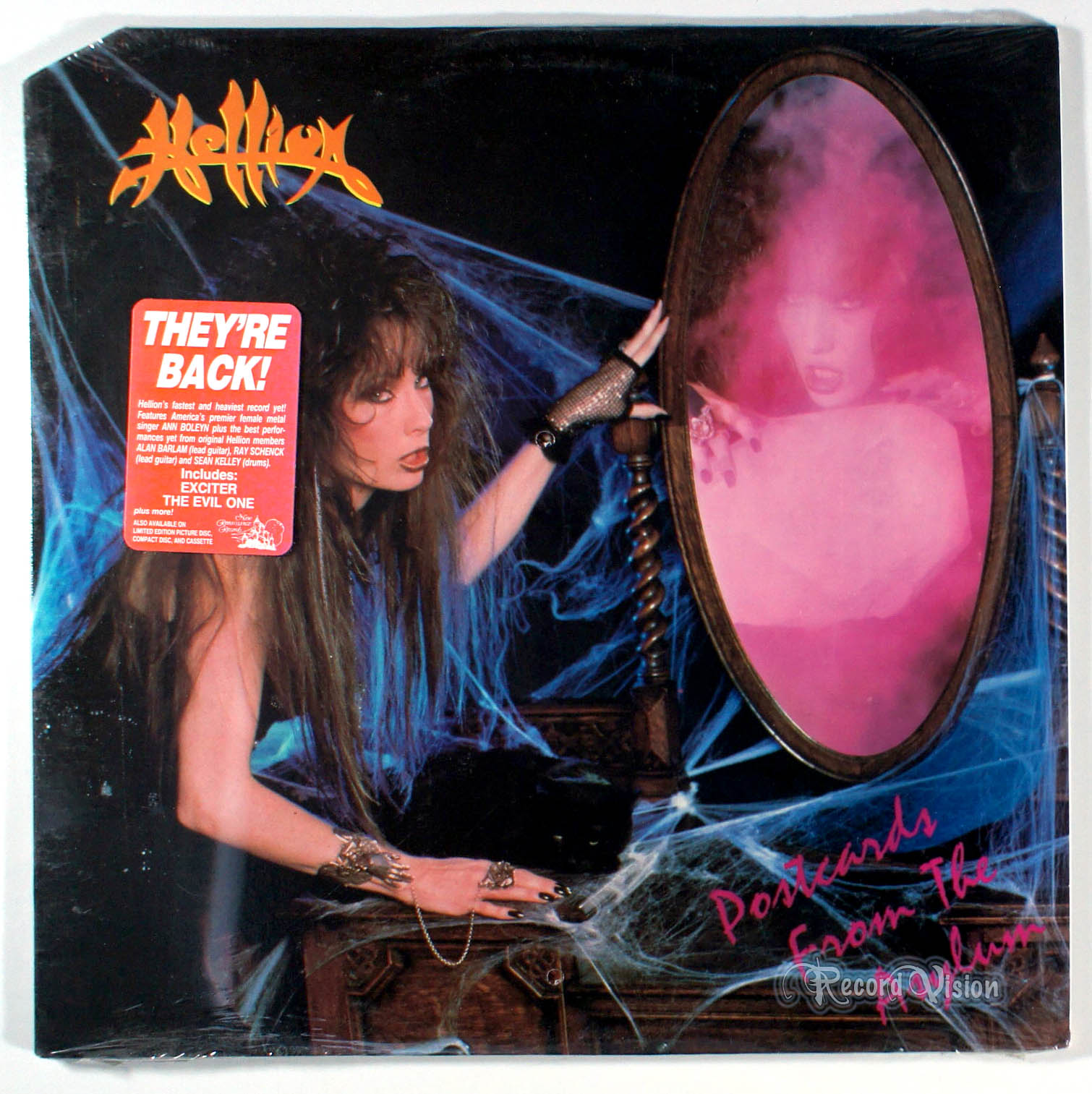 Hellion - Postcards From the Asylum (front cover) Vinyl