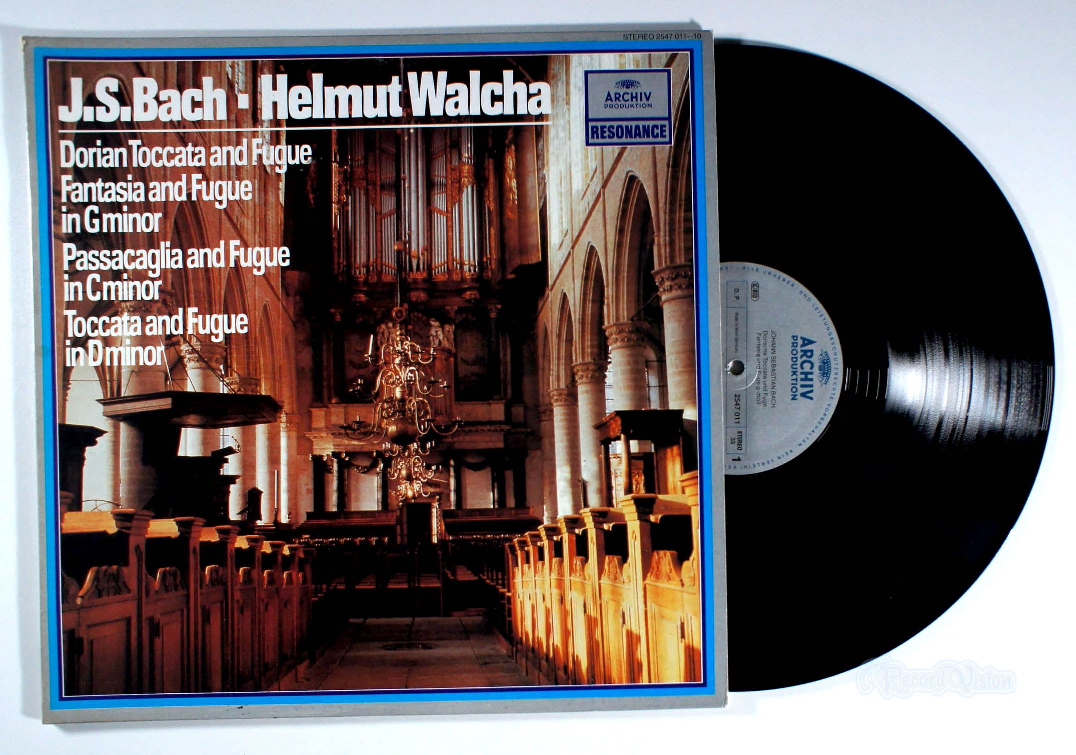 Helmut Walcha - Bach: Dorian Toccata and Fugue (front cover) Vinyl