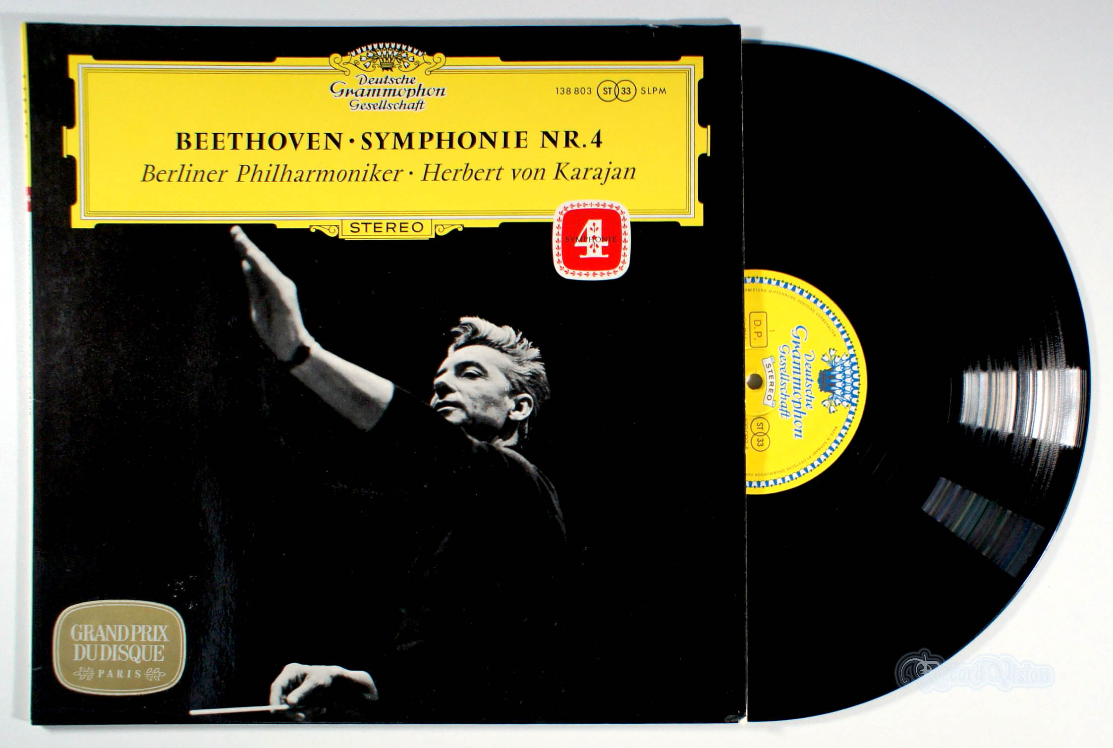 Herbert Von Karajan - Beethoven: Symphonie Nr. 4 (front cover) Vinyl