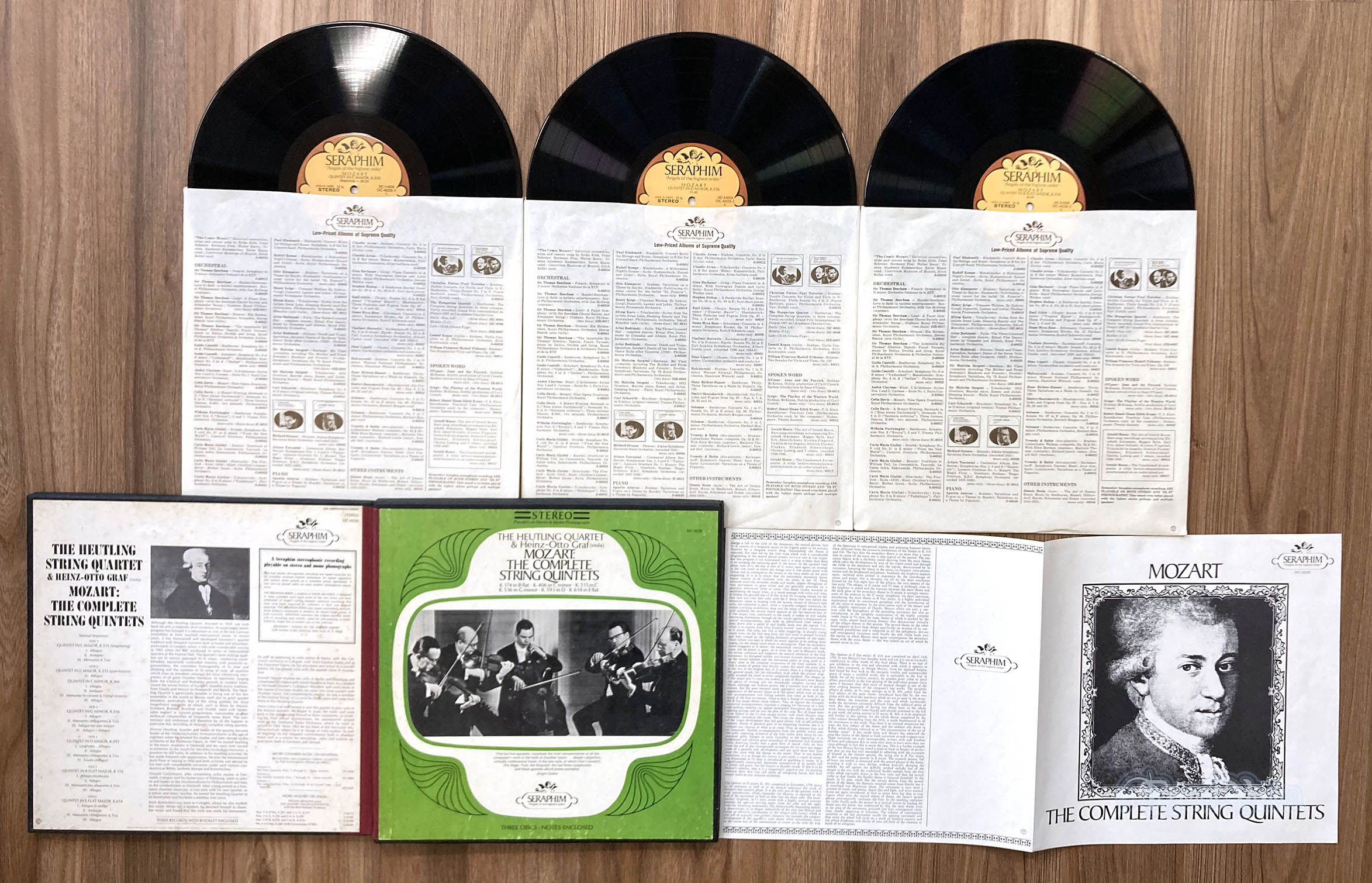 Heutling Quartet - Mozart: The Complete String Quintets (front cover) Vinyl