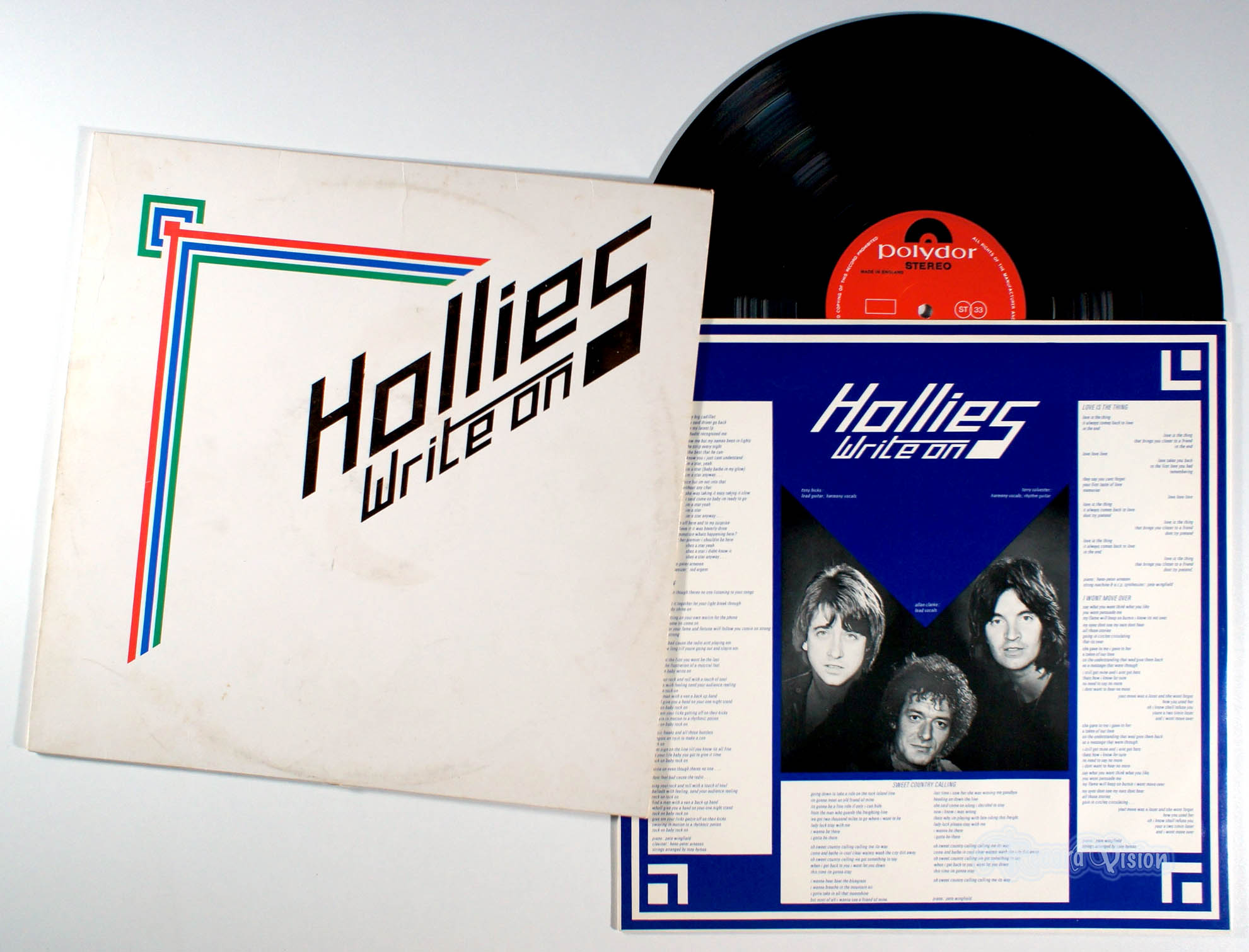 Hollies - Write On (front cover) Vinyl