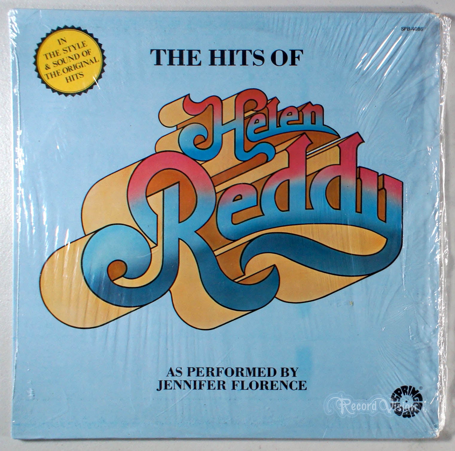 Jennifer Florence - The Hits of Helen Reddy (front cover) Vinyl
