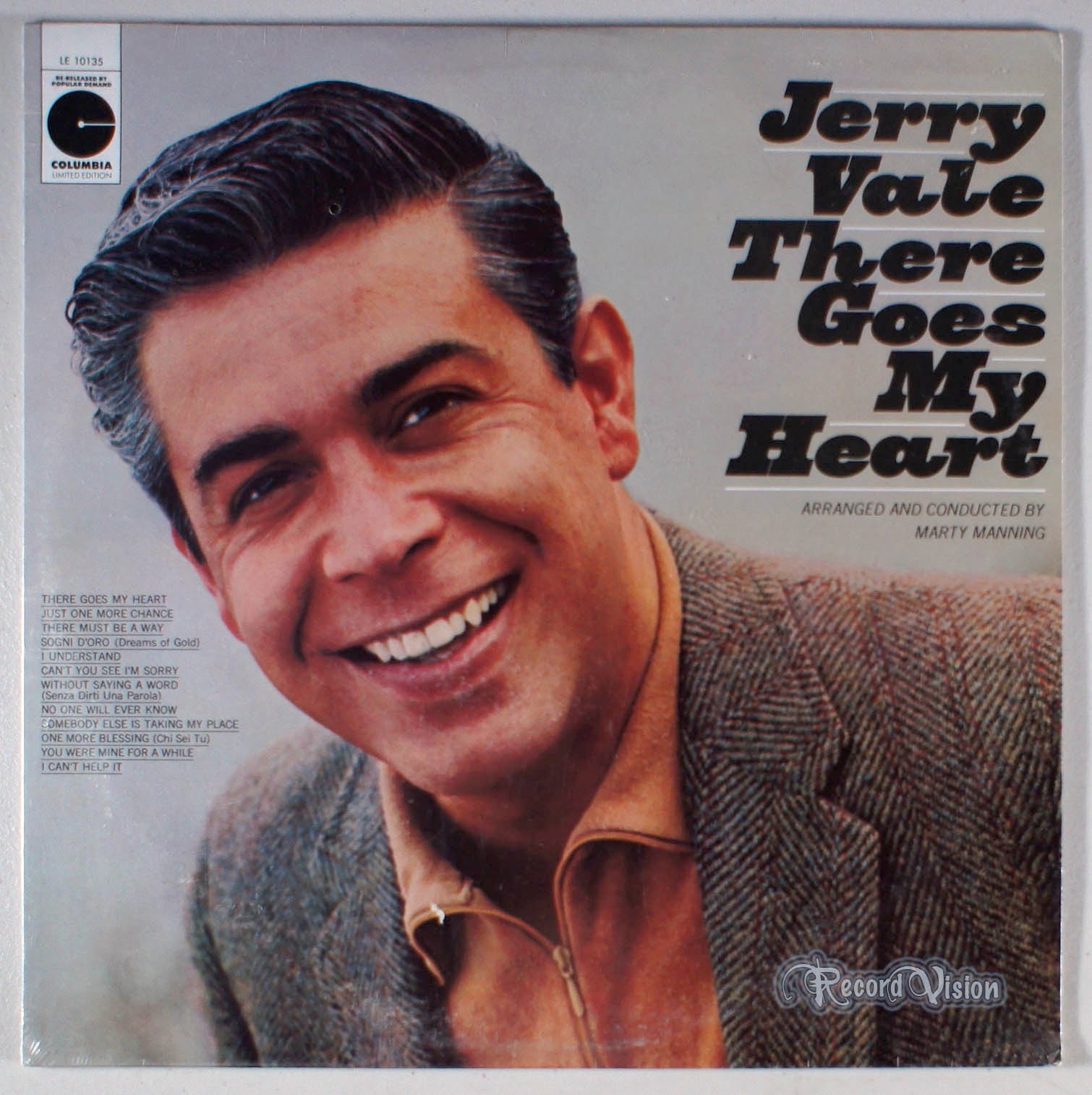 Jerry Vale - There Goes My Heart (front cover) Vinyl