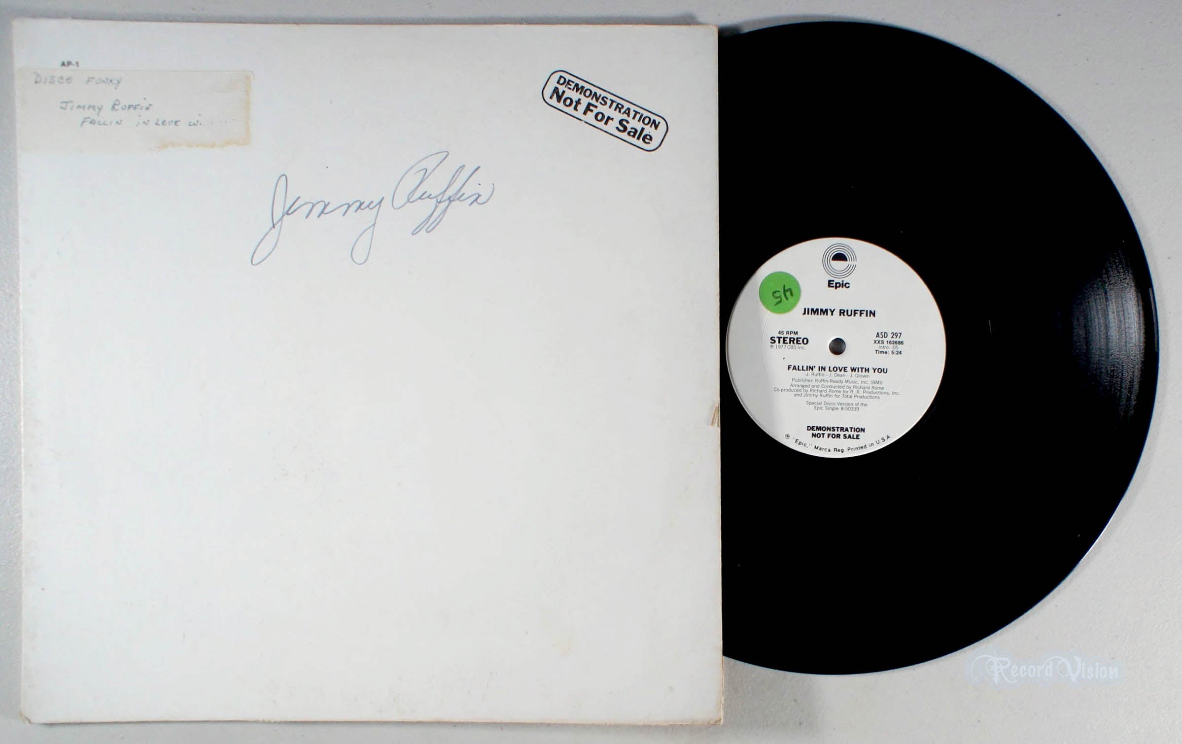 Jimmy Ruffin - Fallin' in Love With You (front cover) Vinyl