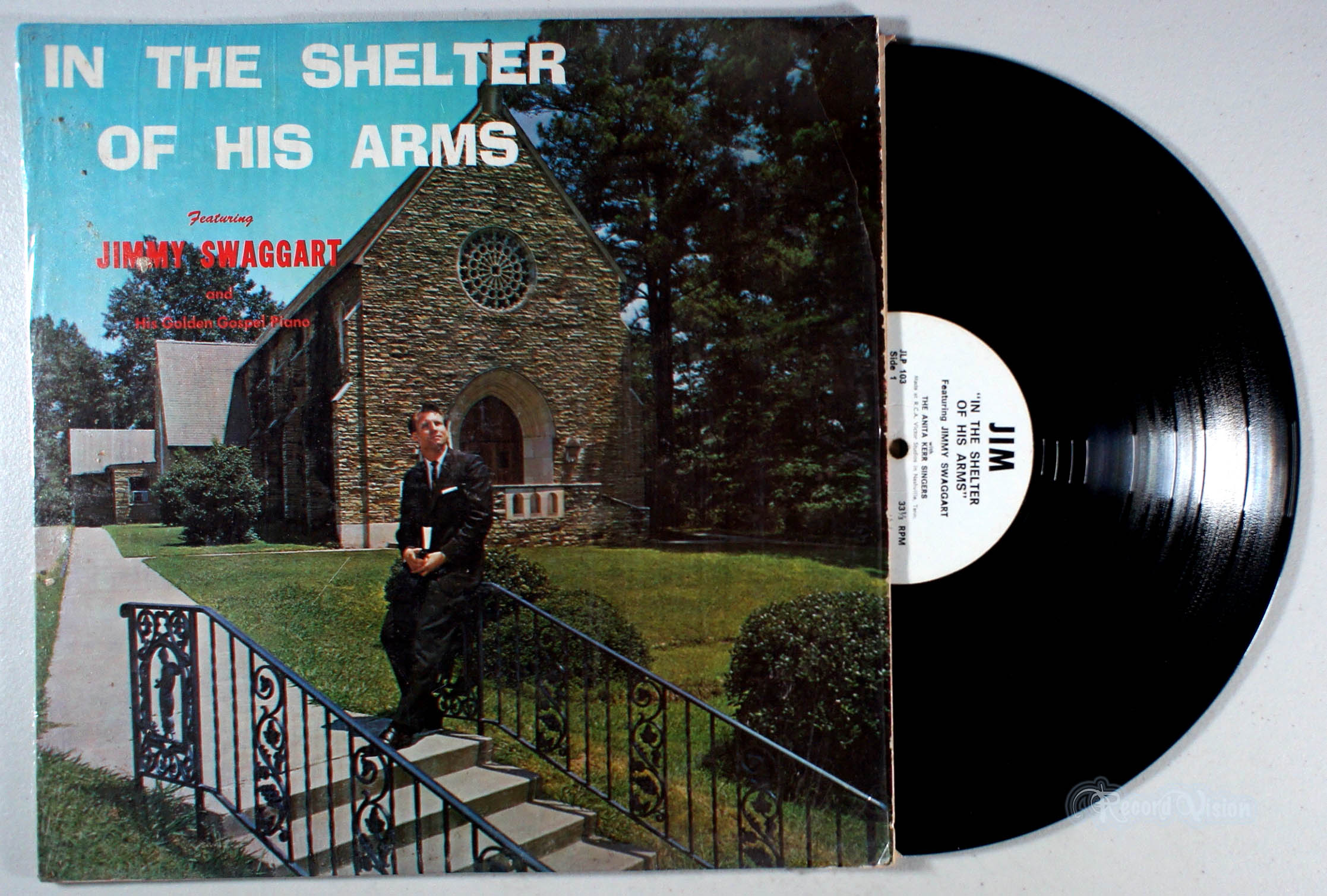 Jimmy Swaggart - In the Shelter of His Arms (front cover) Vinyl