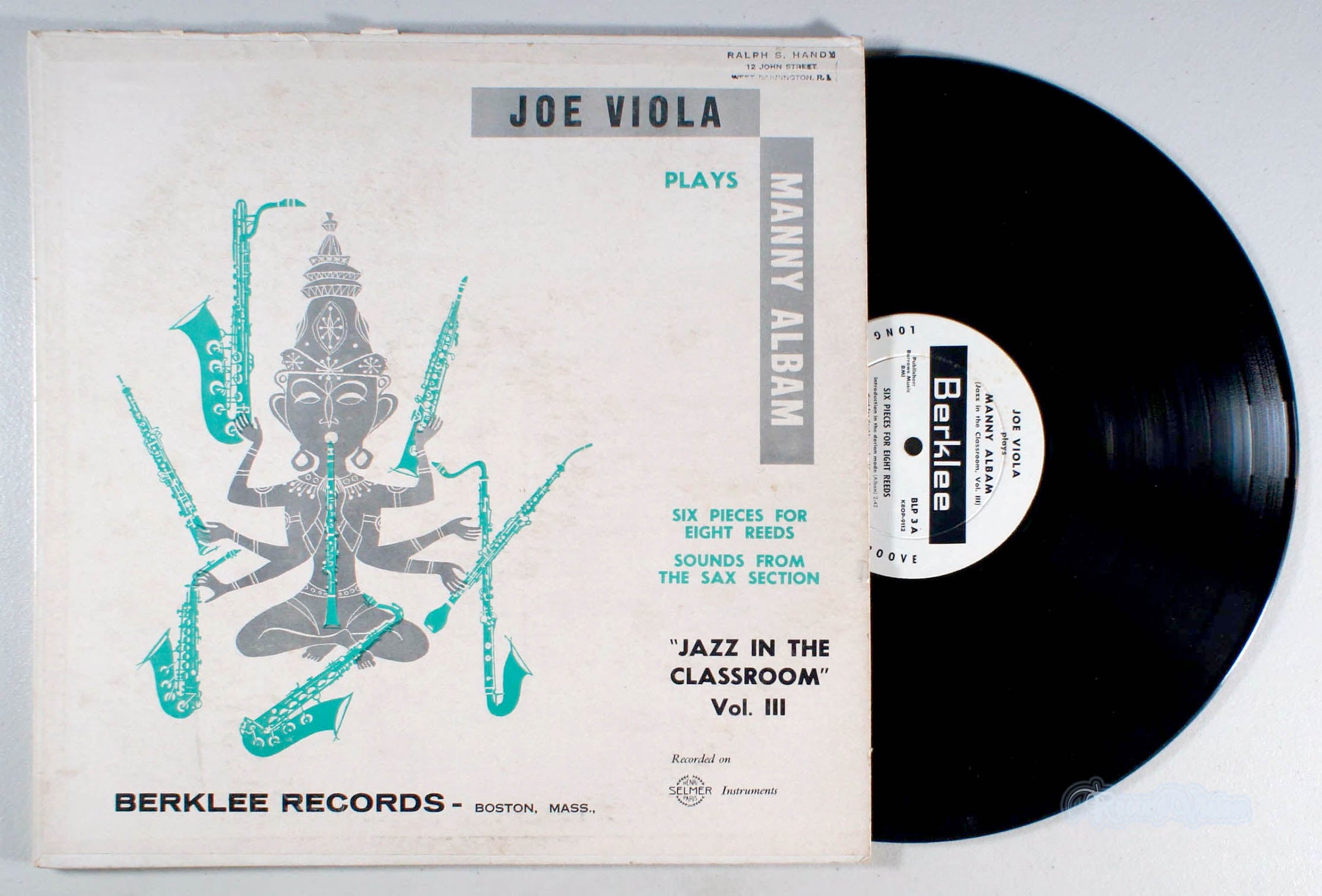 Joe Viola - Plays Manny Albam (front cover) Vinyl
