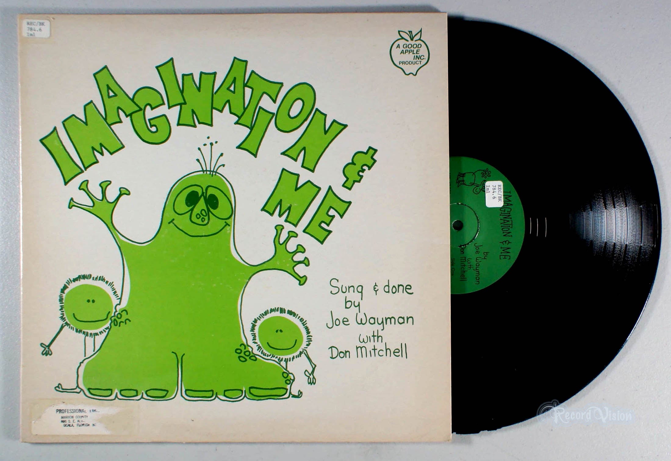 Joe Wayman - Imagination and Me (front cover) Vinyl