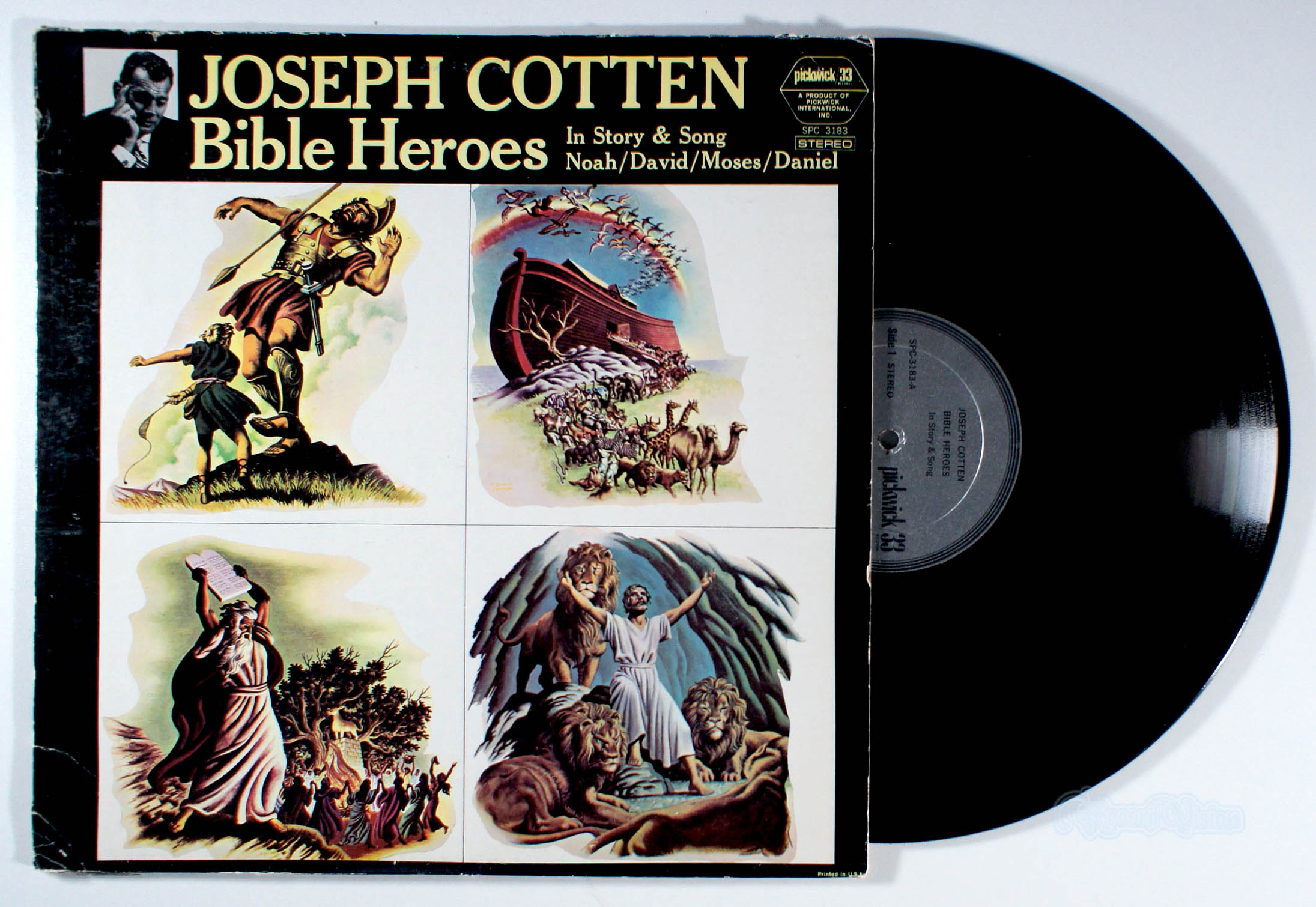 Joseph Cotten - Bible Heroes (front cover) Vinyl