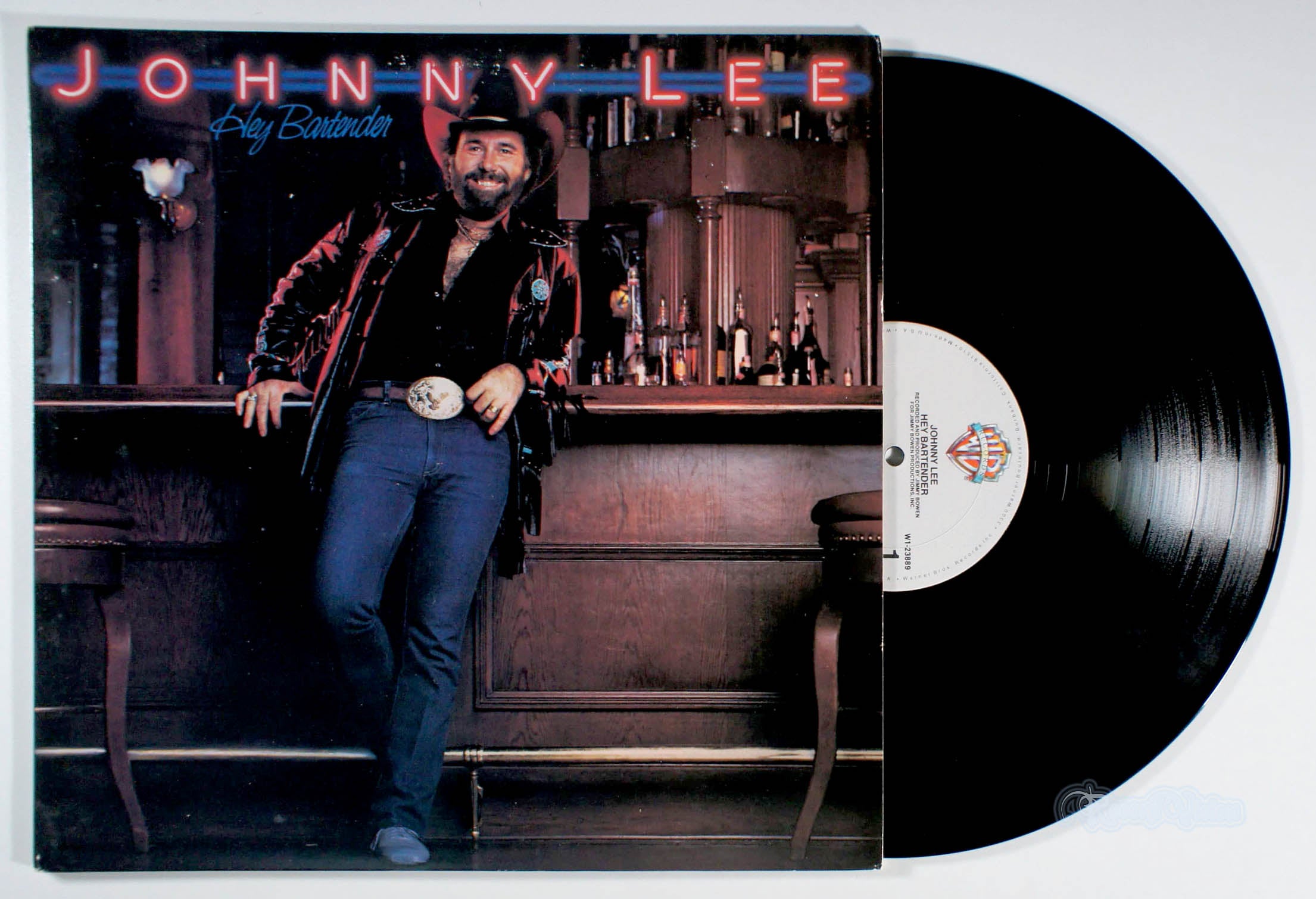 Johnny Lee - Hey Bartender (front cover) Vinyl