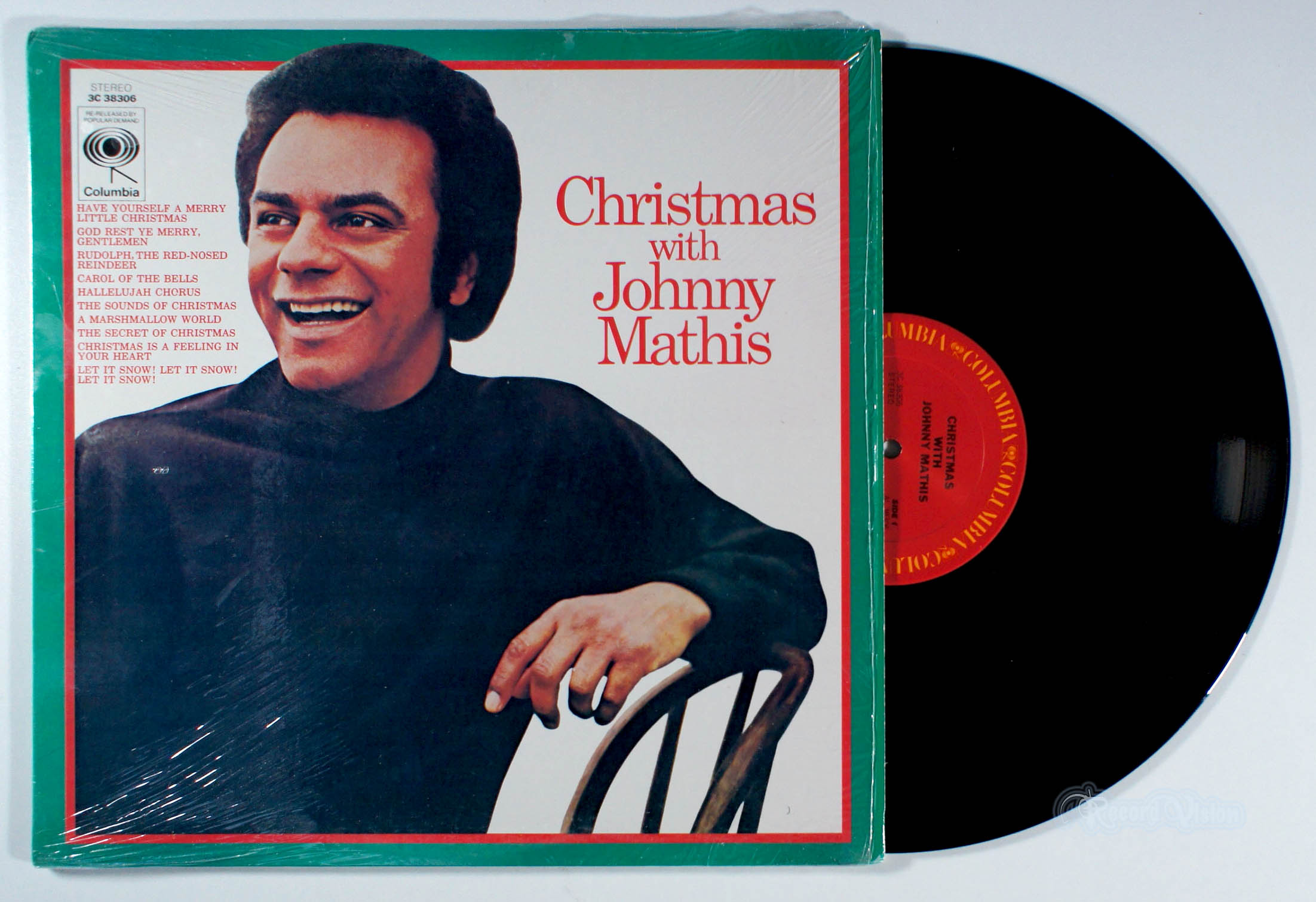 Johnny Mathis - Christmas With (front cover) Vinyl