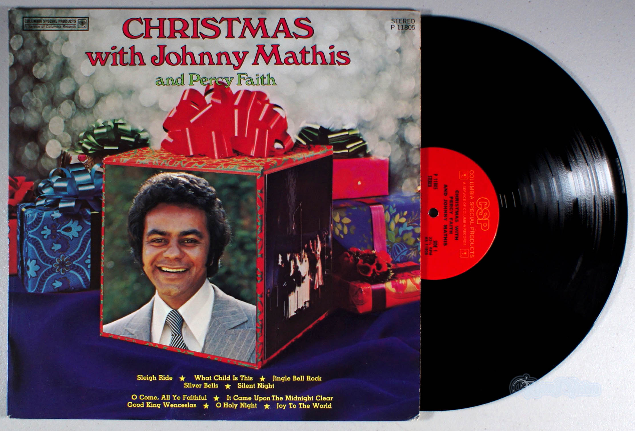 Johnny Mathis - Christmas With Percy Faith (front cover) Vinyl