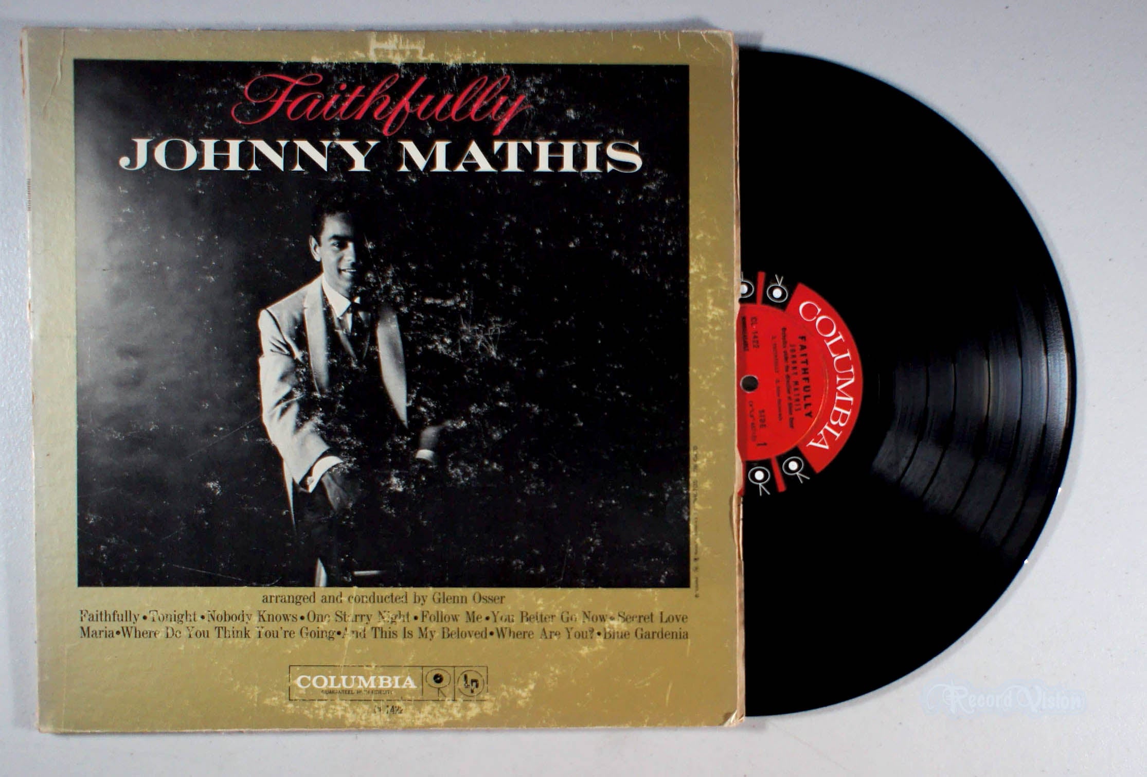 Johnny Mathis - Faithfully (front cover) Vinyl