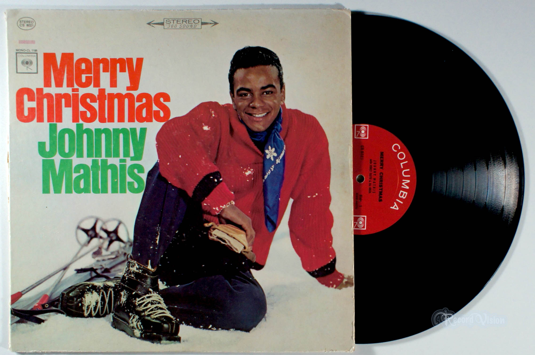 Johnny Mathis - Merry Christmas with Percy Faith (front cover) Vinyl