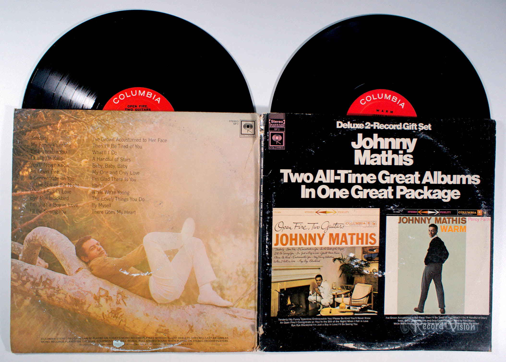 Johnny Mathis - Warm / Open Fire, Two Guitars (front cover) Vinyl