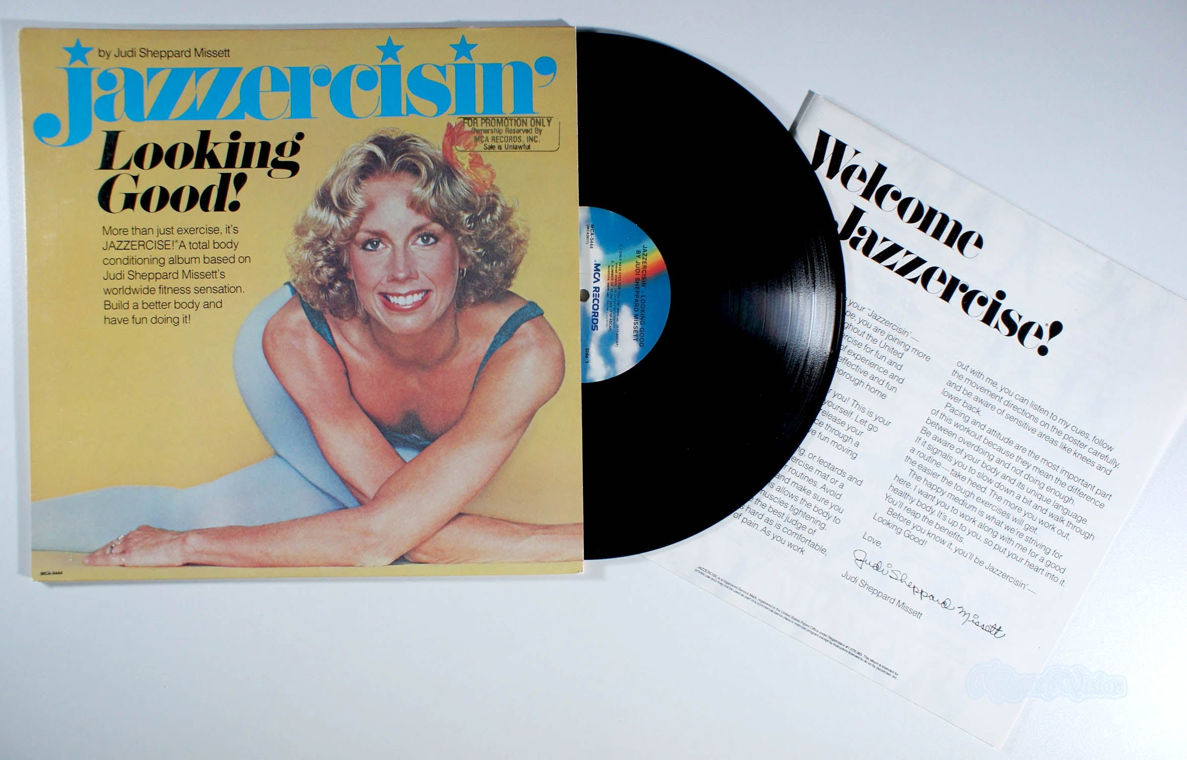 Judi Sheppard Missett - Jazzercisin' (front cover) Vinyl