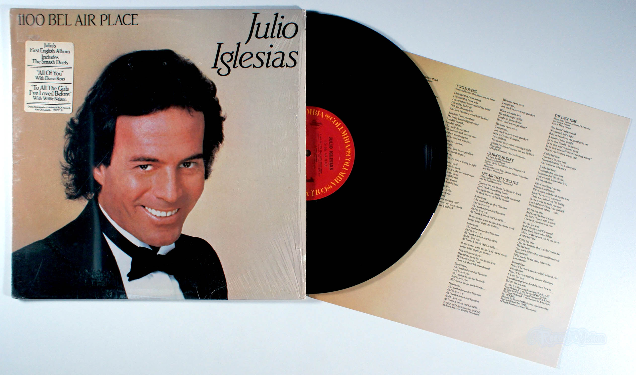 Julio Iglesias - 1100 Bel Air Place (front cover) Vinyl