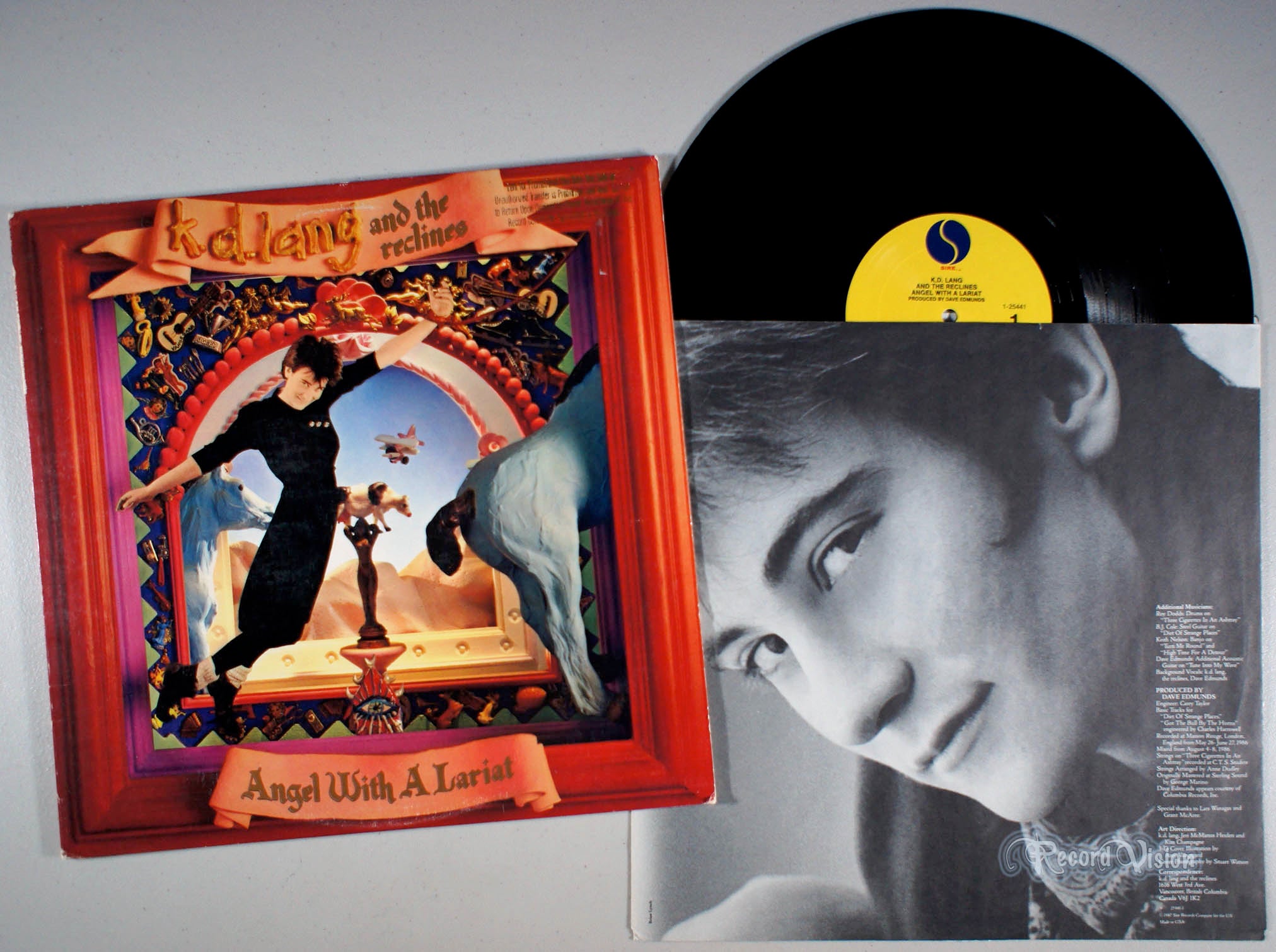 KD Lang - Angel with a Lariat (front cover) Vinyl