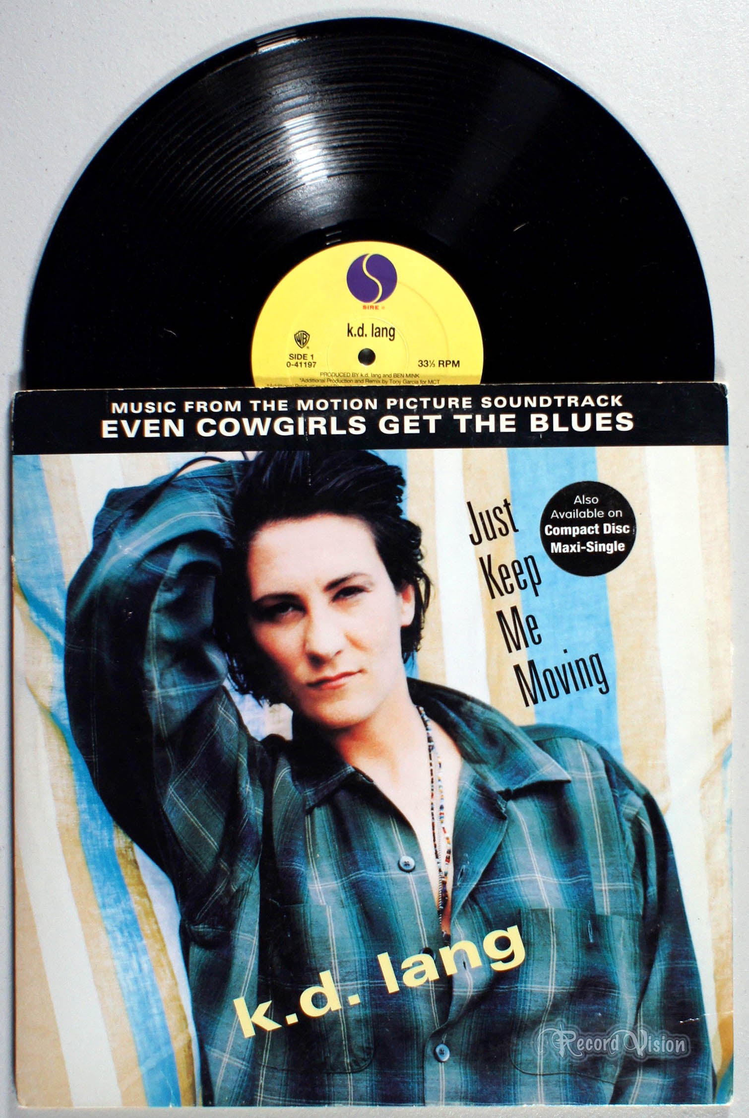 KD Lang - Just Keep Me Moving (front cover) Vinyl