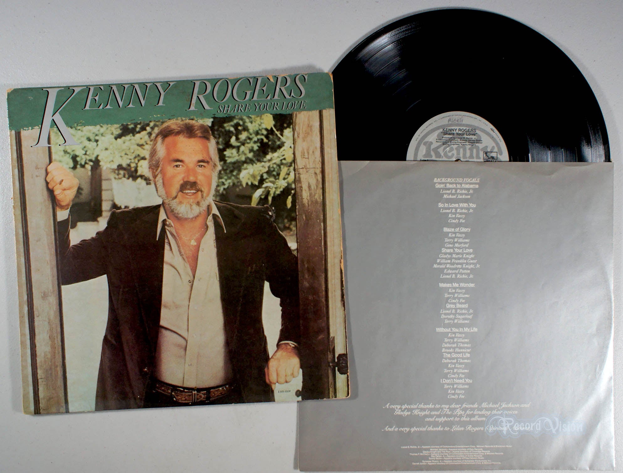 Kenny Rogers - Share Your Love (front cover) Vinyl