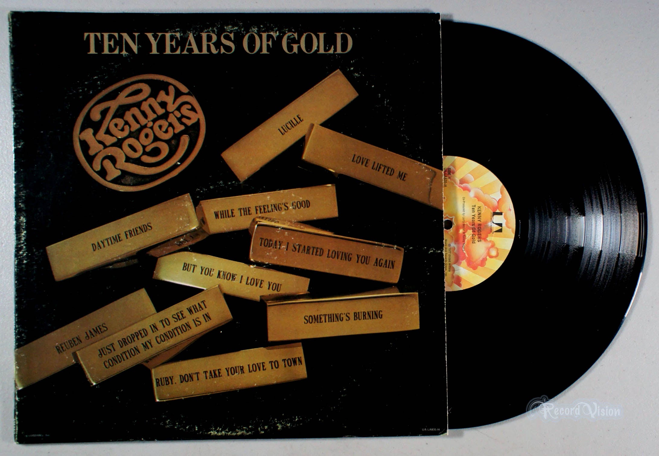 Kenny Rogers - Ten Years of Gold (front cover) Vinyl
