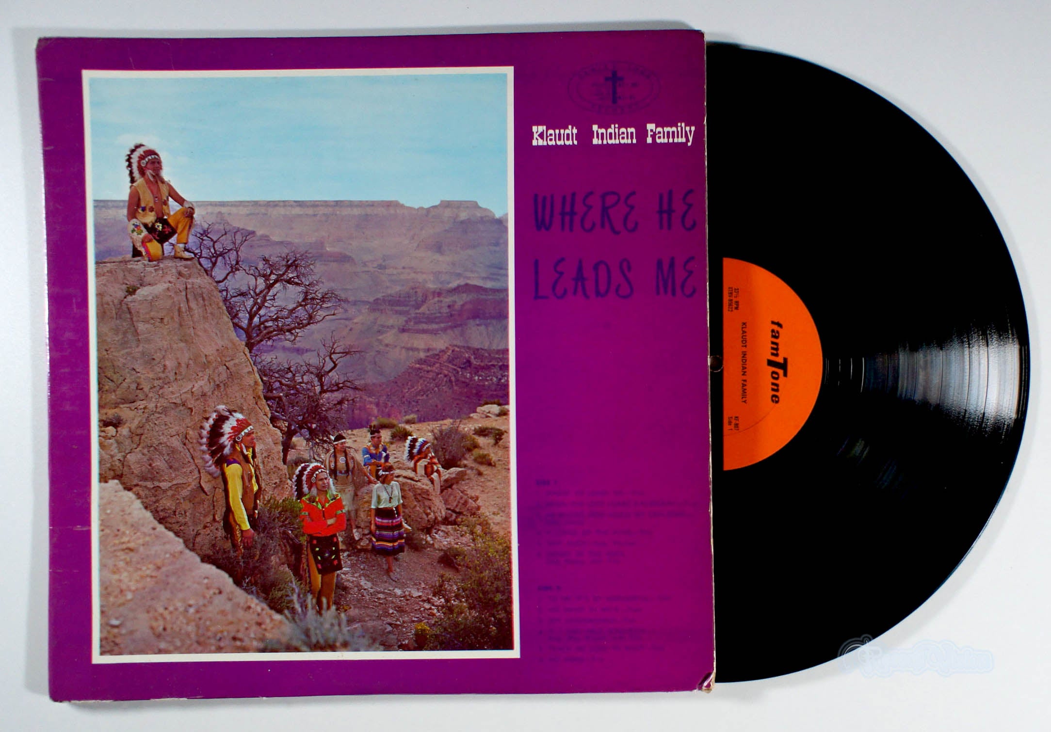Klaudt Indian Family - Where He Leads Me (front cover) Vinyl