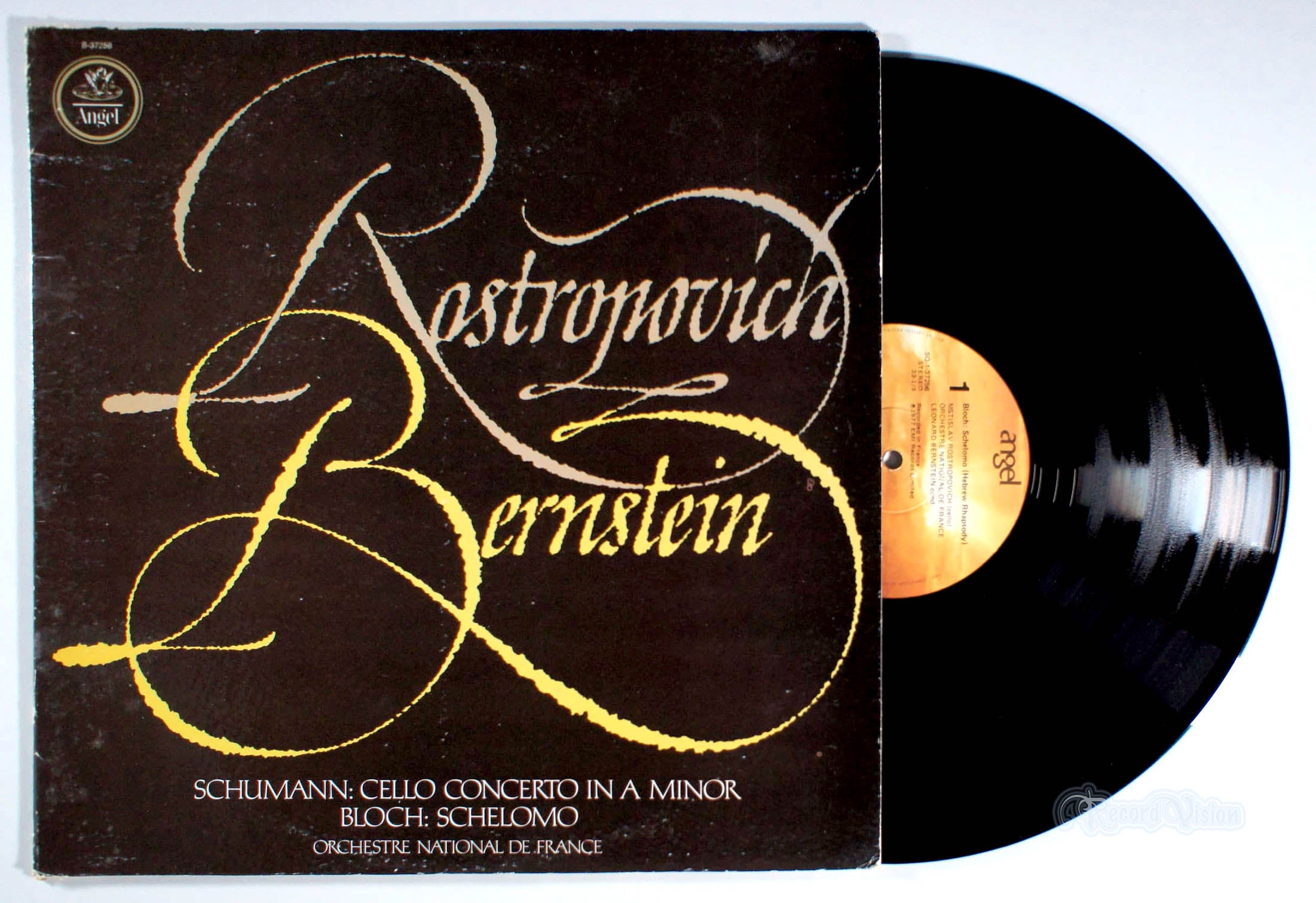 Leonard Bernstein - Schumann: Cello Concerto / Bloch: Schelomo (front cover) Vinyl