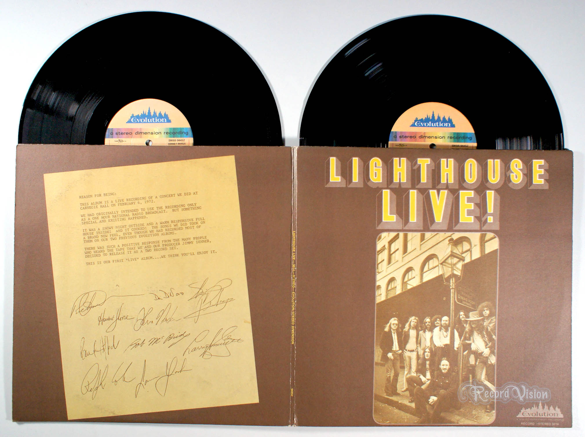 Lighthouse - Live! (front cover) Vinyl