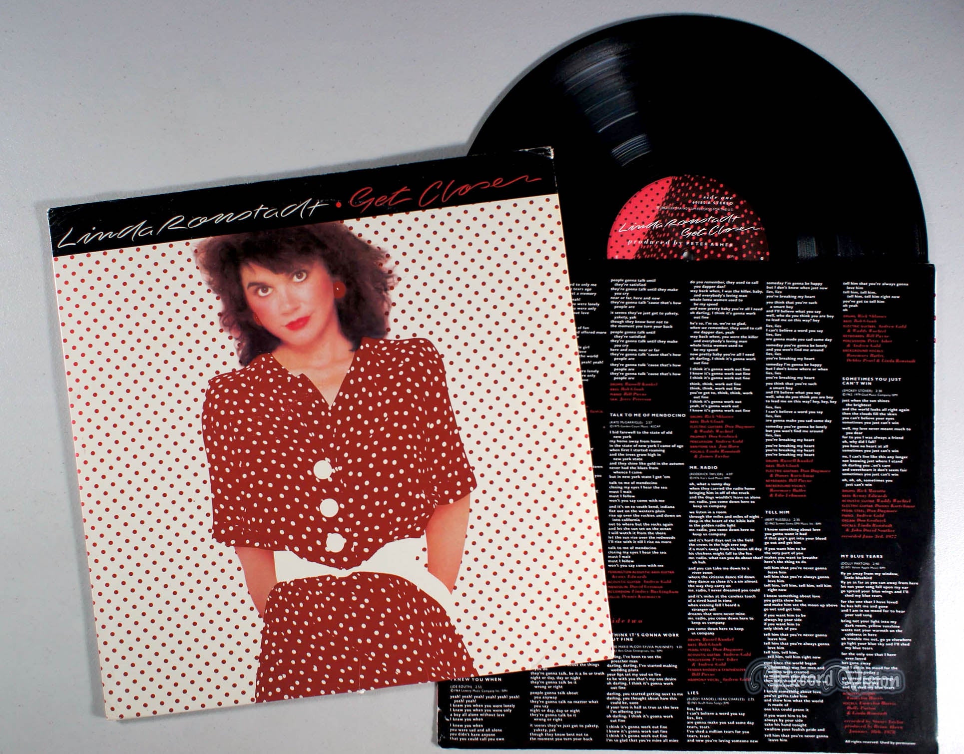 Linda Ronstadt - Get Closer (front cover) Vinyl