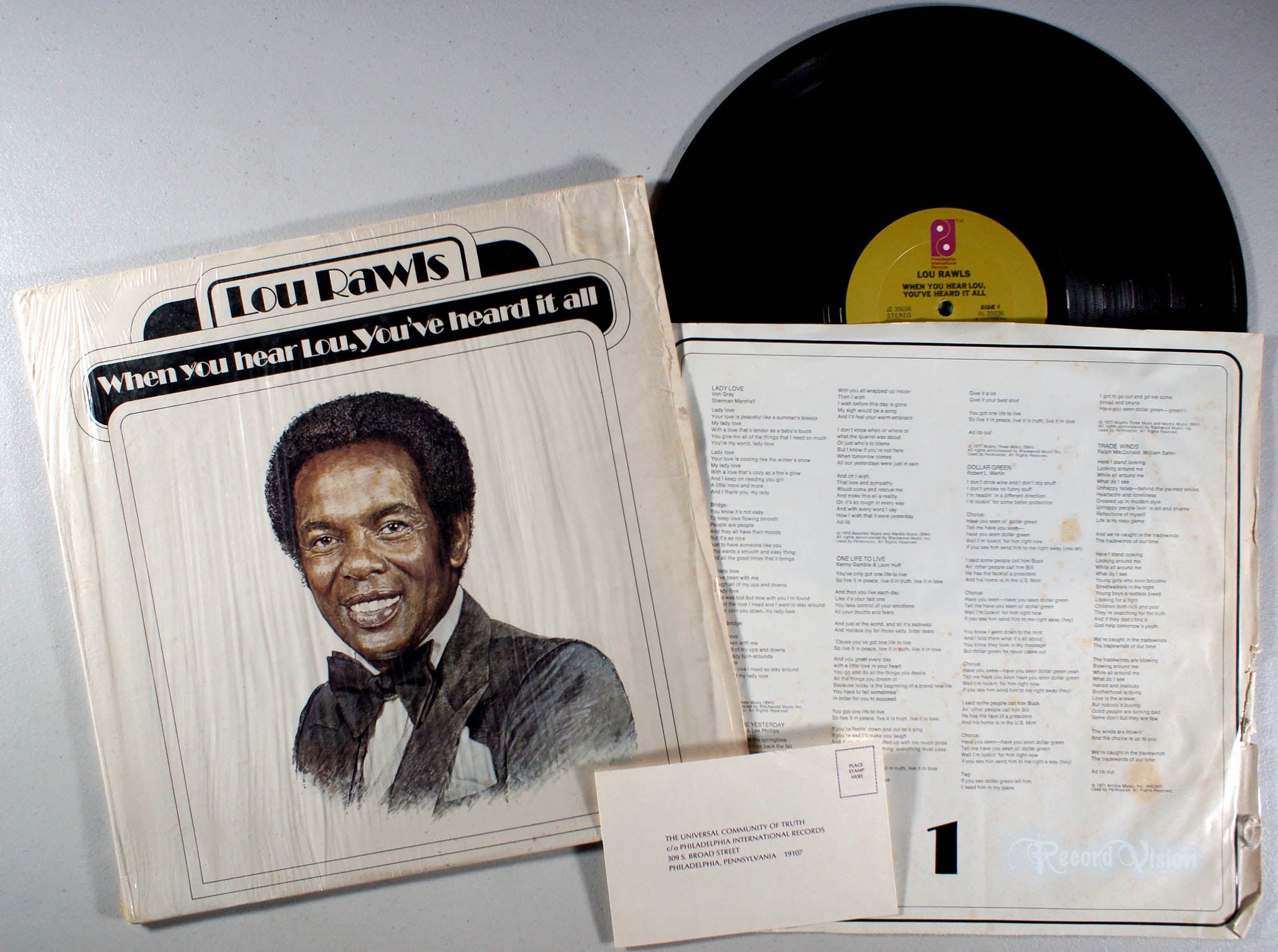 Lou Rawls - When You Hear Lou, You've Heard it All (front cover) Vinyl