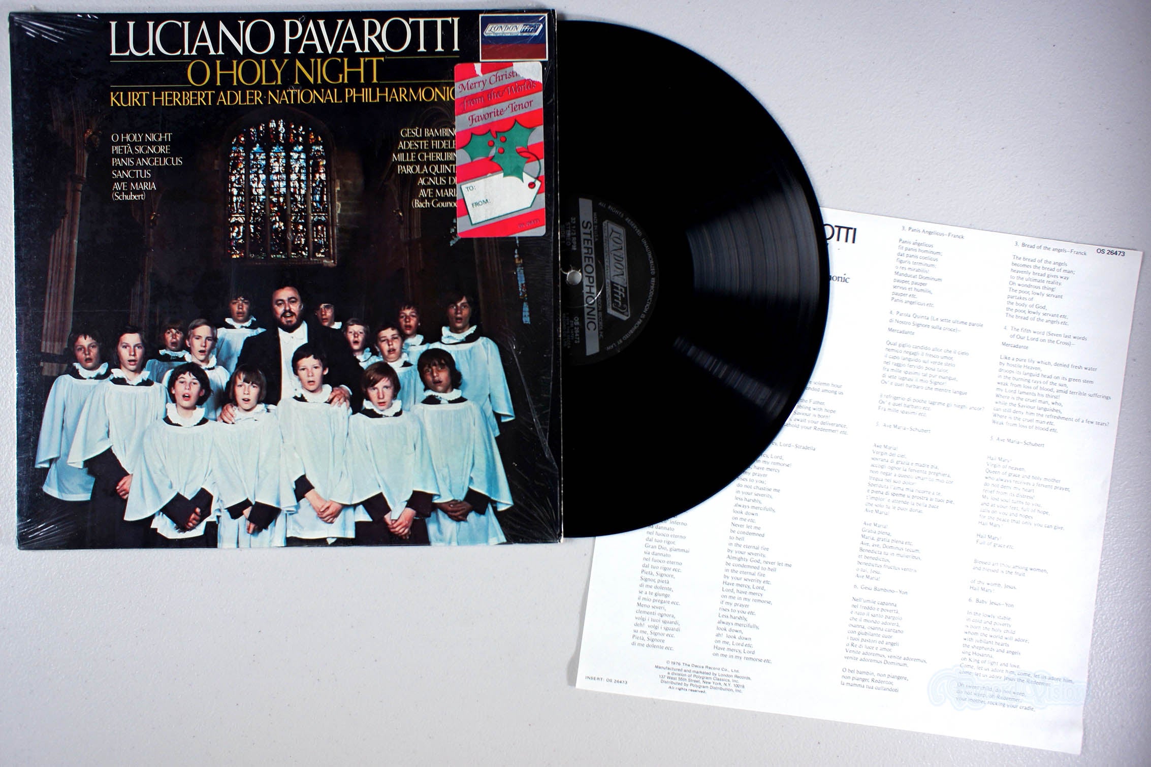 Luciano Pavarotti - O Holy Night (front cover) Vinyl