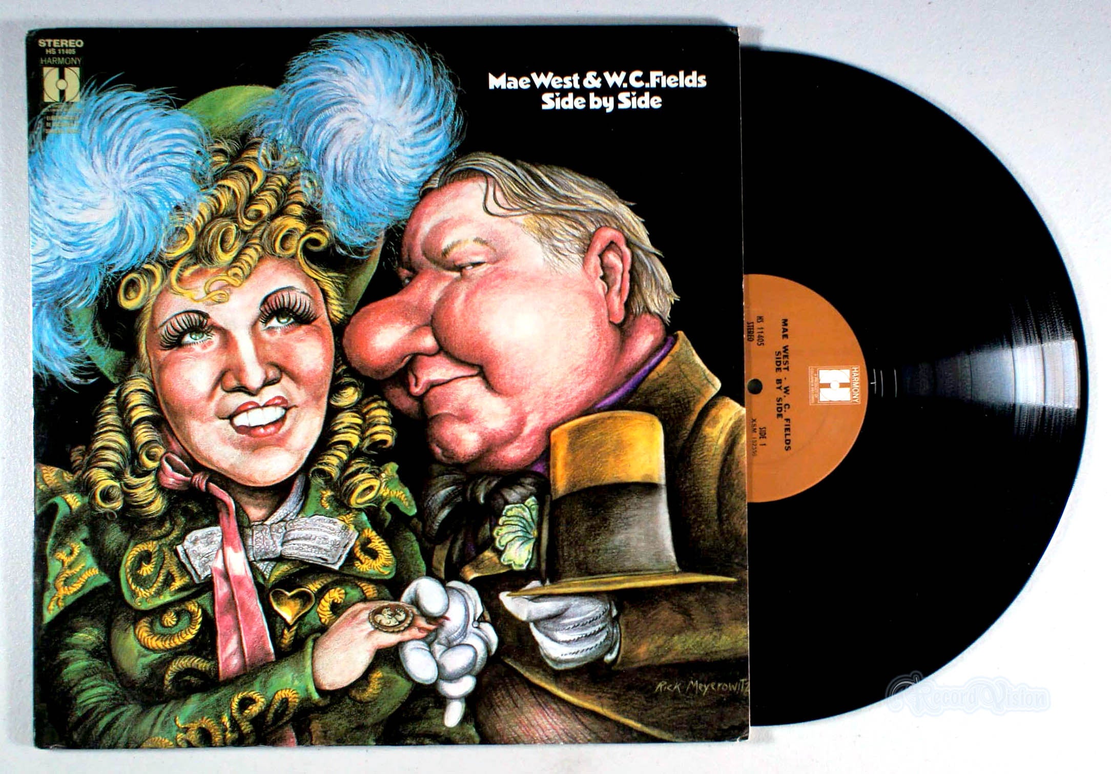 Mae West and W.C. Fields - Side by Side (front cover) Vinyl