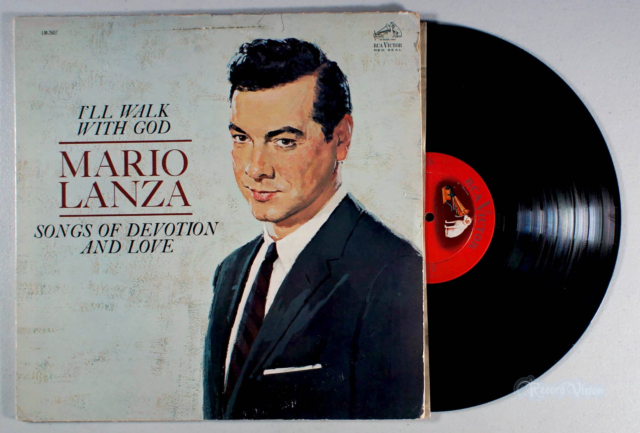 Mario Lanza - I'll Walk With God (front cover) Vinyl