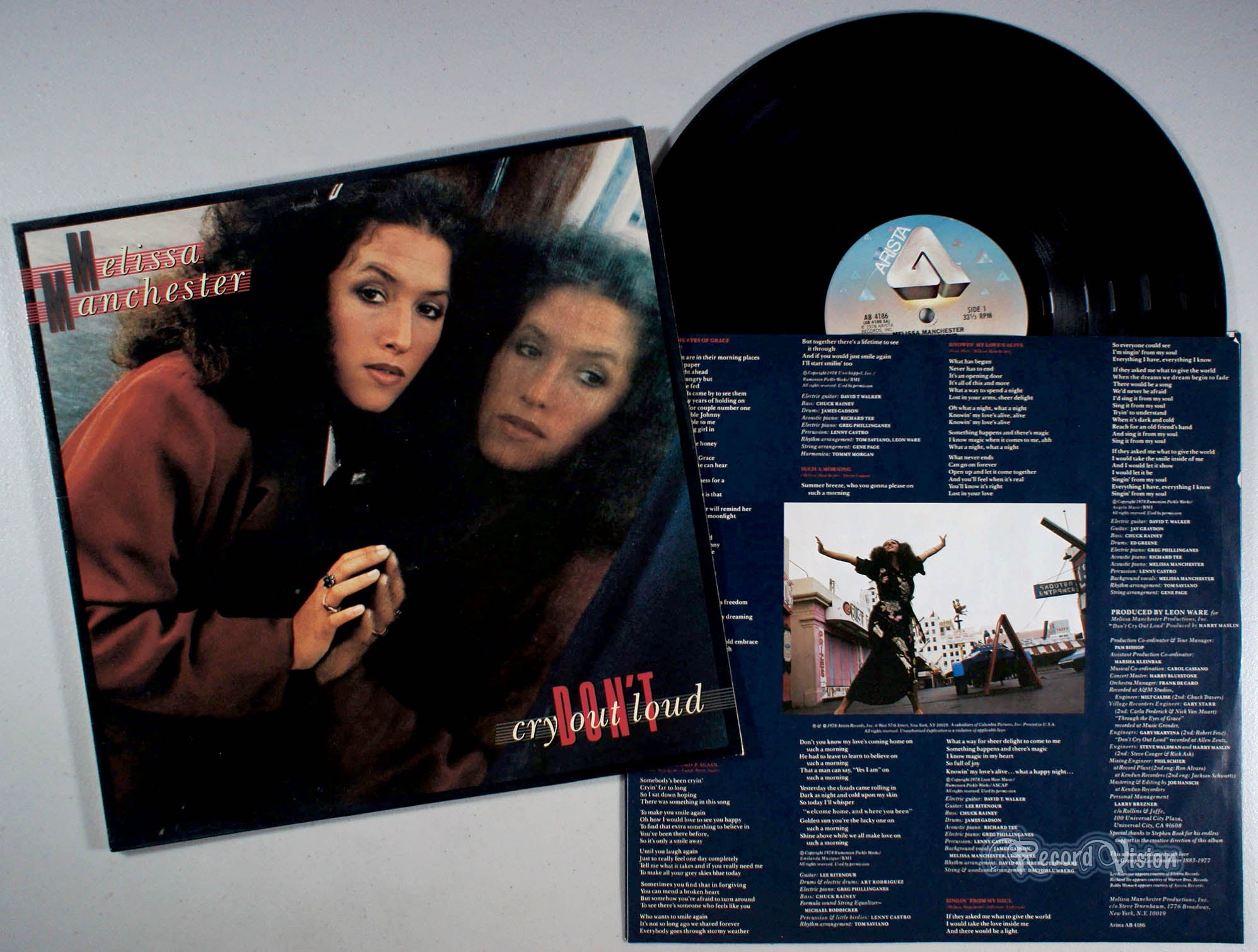 Melissa Manchester - Don't Cry Out Loud (front cover) Vinyl
