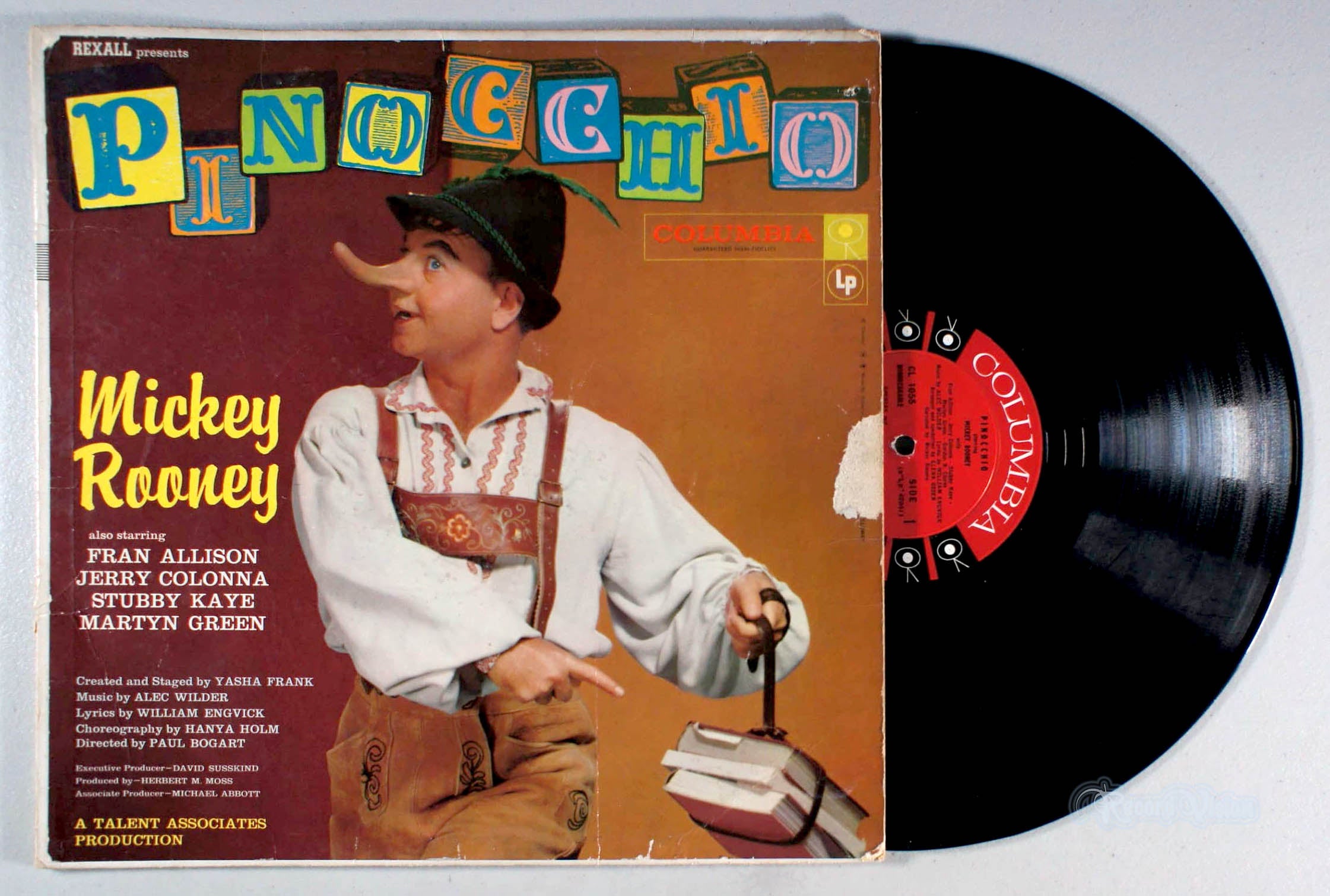 Mickey Rooney - Pinocchio (front cover) Vinyl