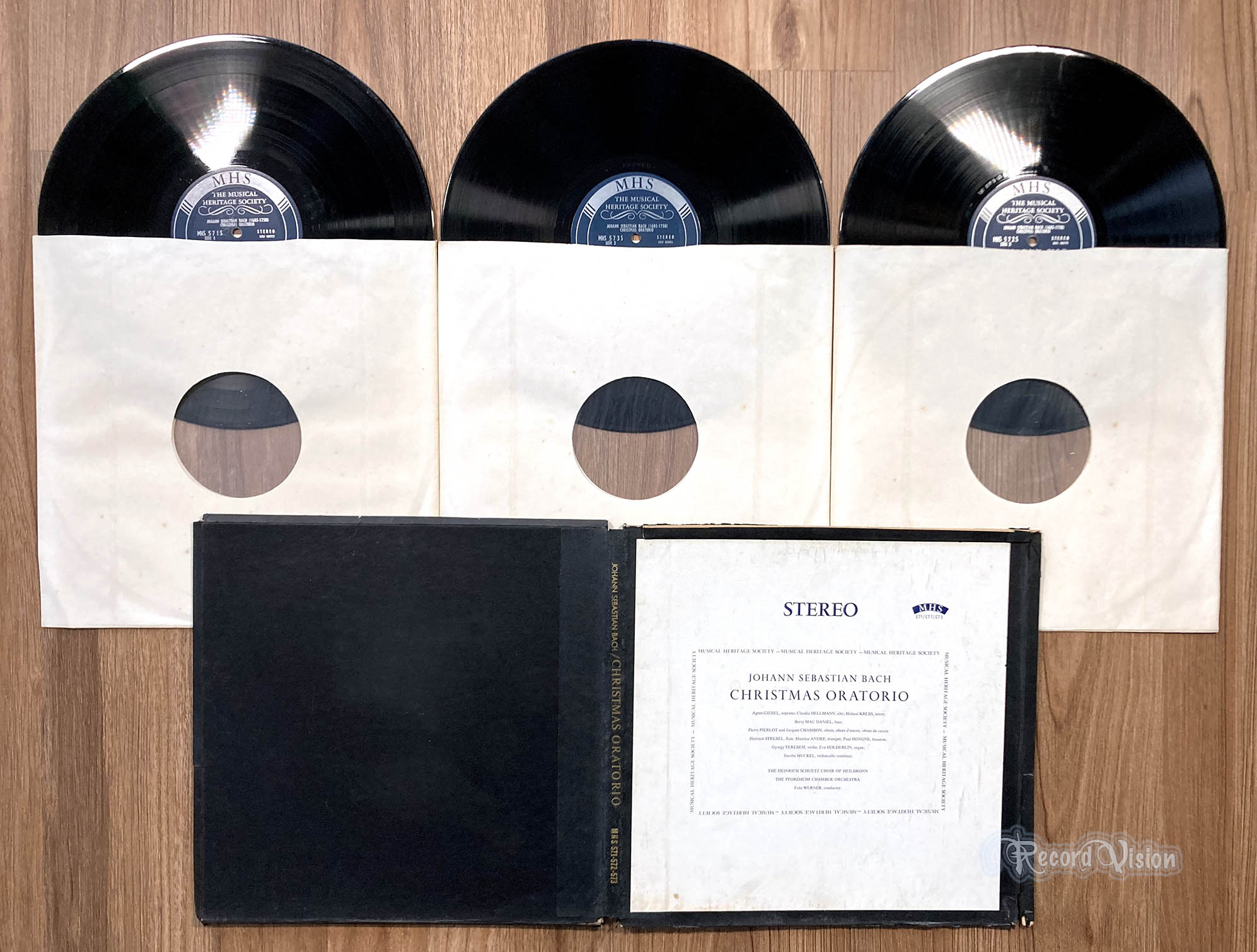 Musical Heritage Society - Johann Sebastian Bach: Christmas Oratorio (front cover) Vinyl