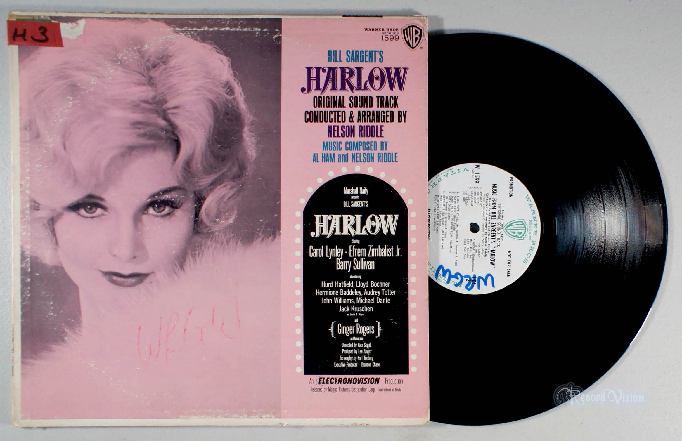 Nelson Riddle - Harlow (front cover) Vinyl