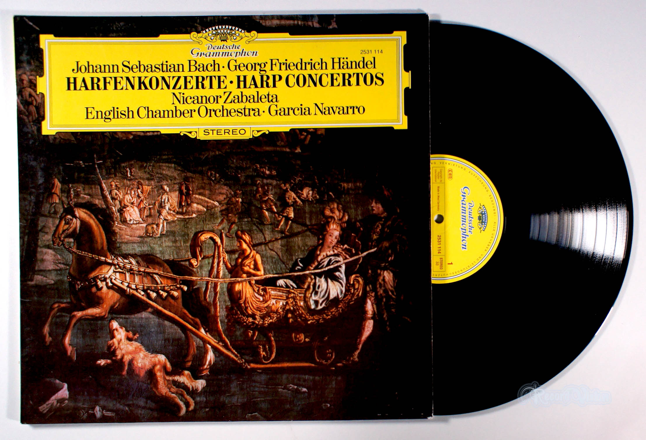 Nicanor Zabaleta - Bach / Handel: Harfenkonzerte Harp Concertos (front cover) Vinyl