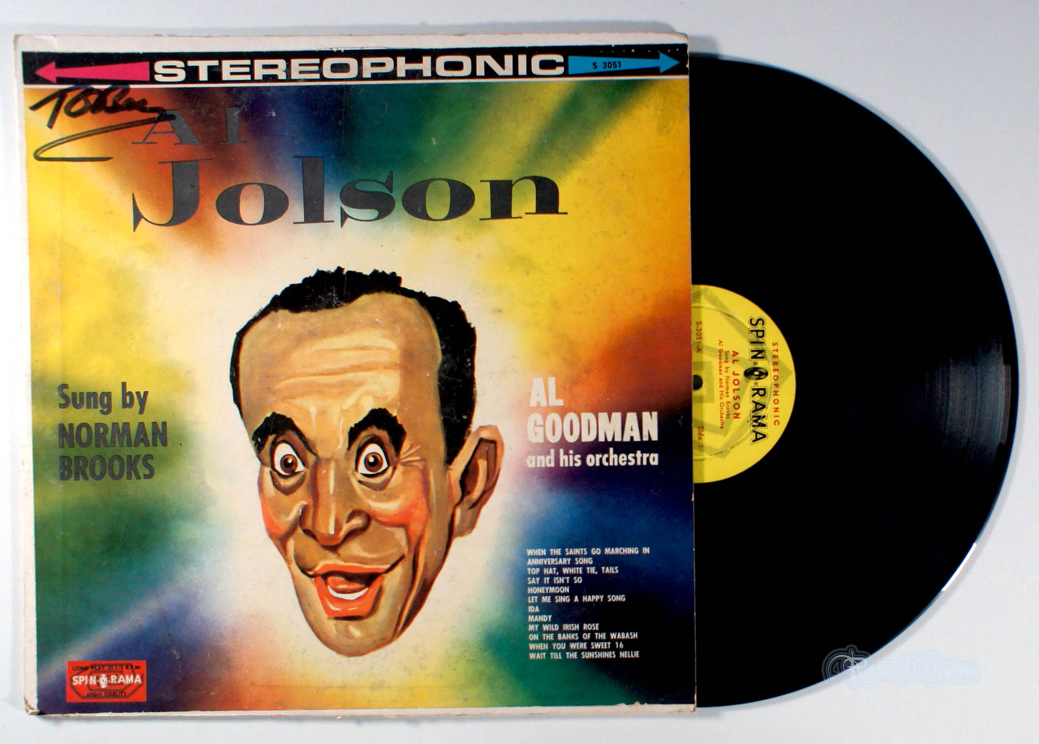 Norman Brooks - Al Jolson Sung By (front cover) Vinyl