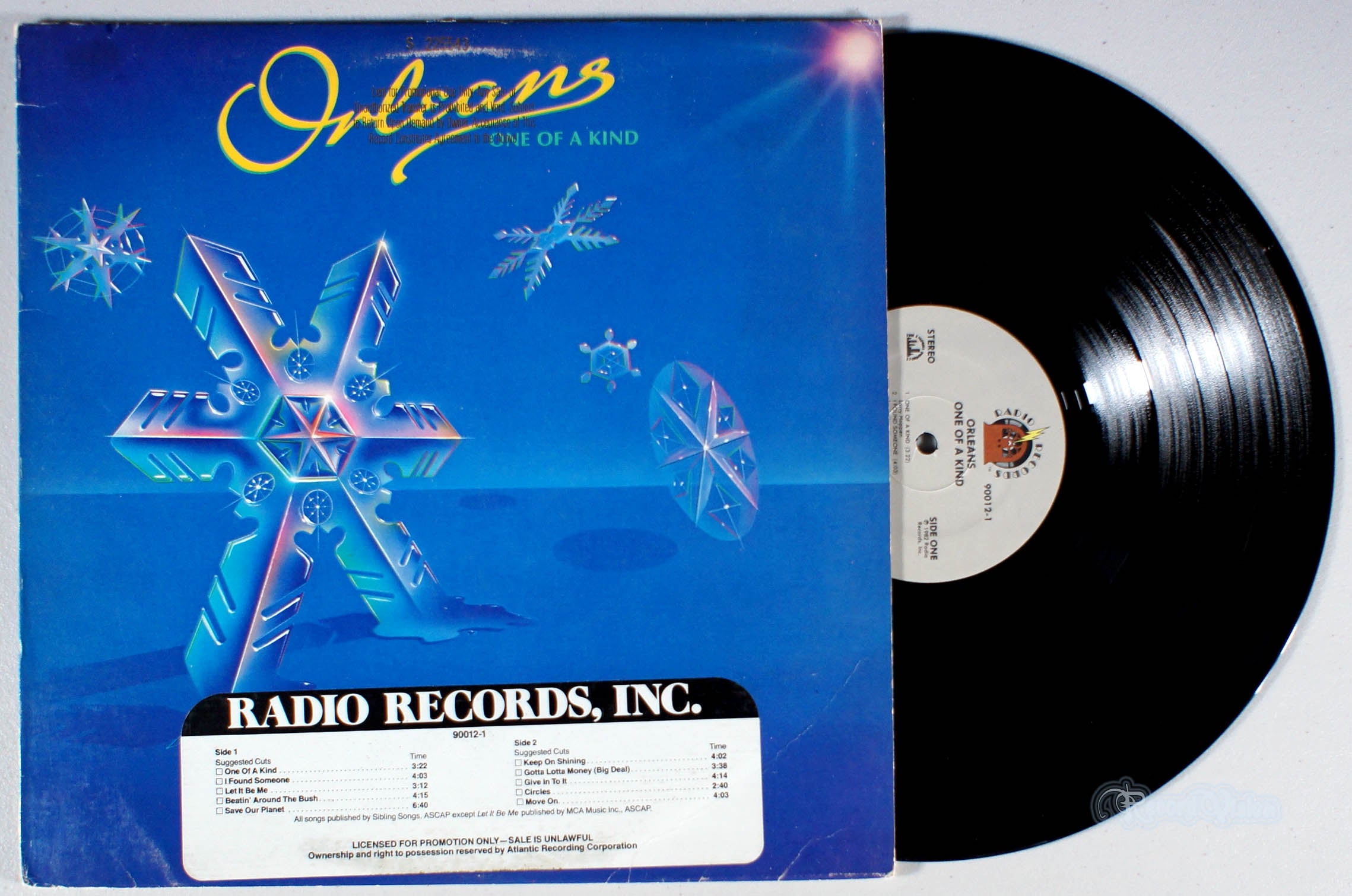 Orleans - One of a Kind (front cover) Vinyl