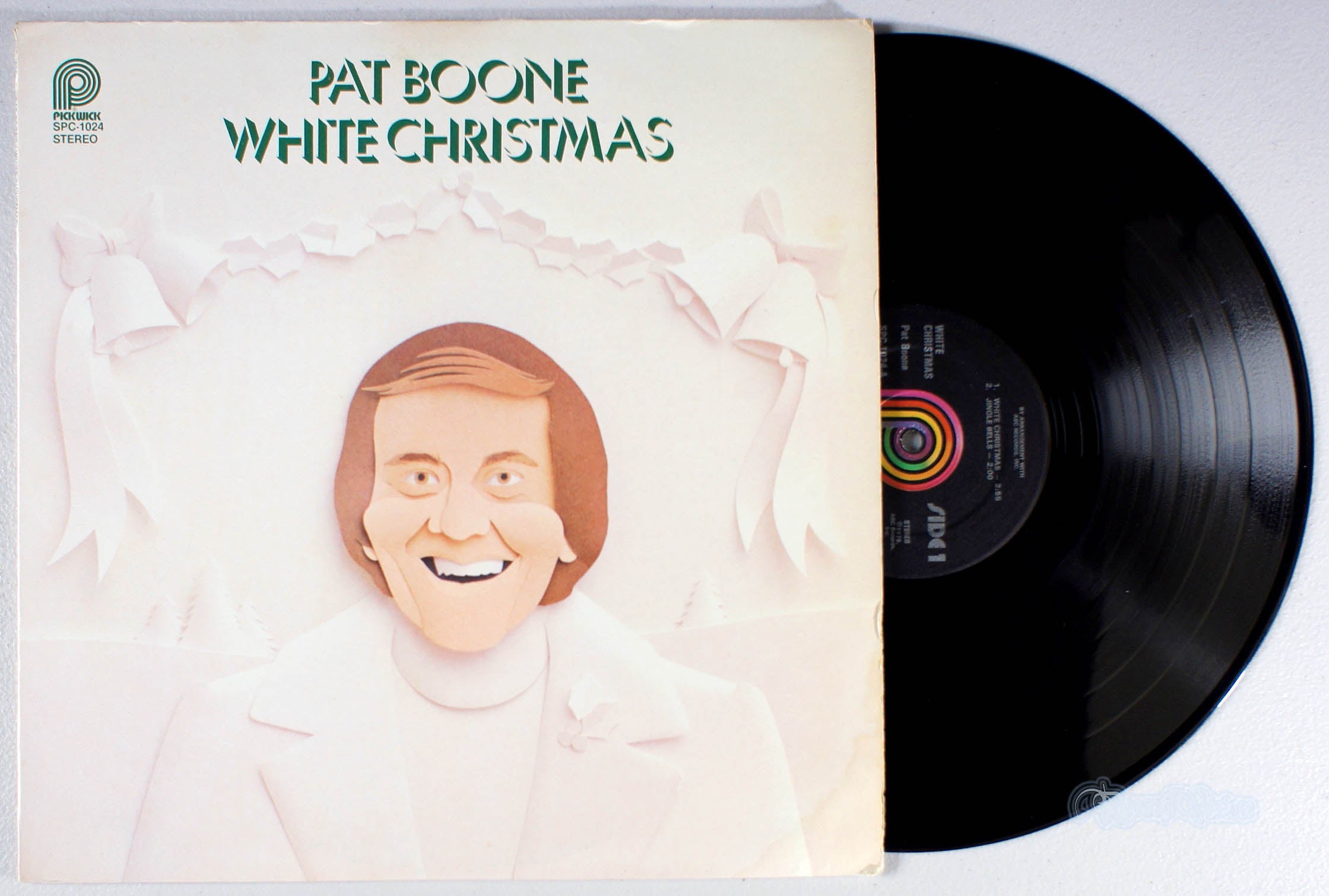 Pat Boone - White Christmas (Pickwick) (front cover) Vinyl