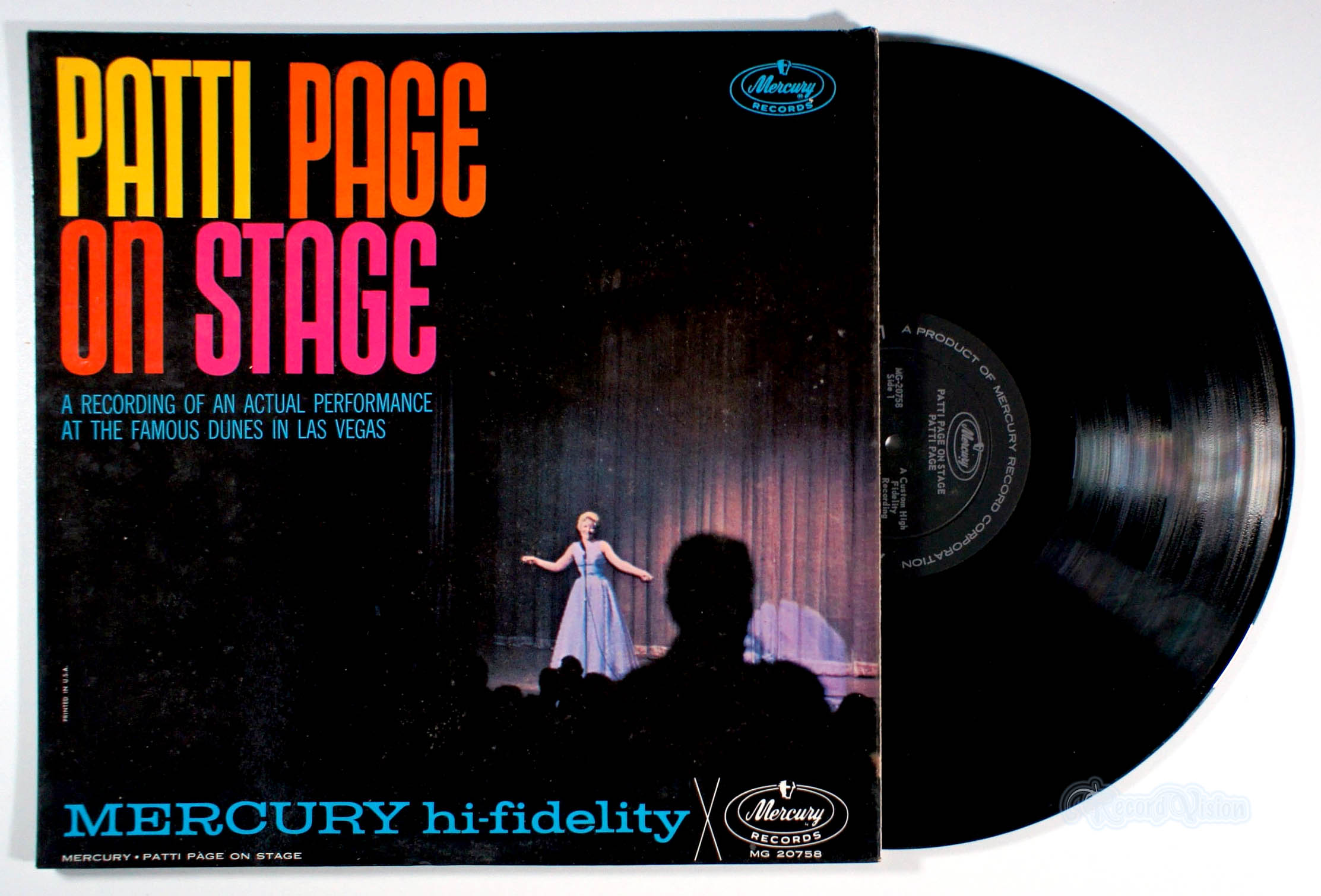 Patti Page - On Stage (front cover) Vinyl