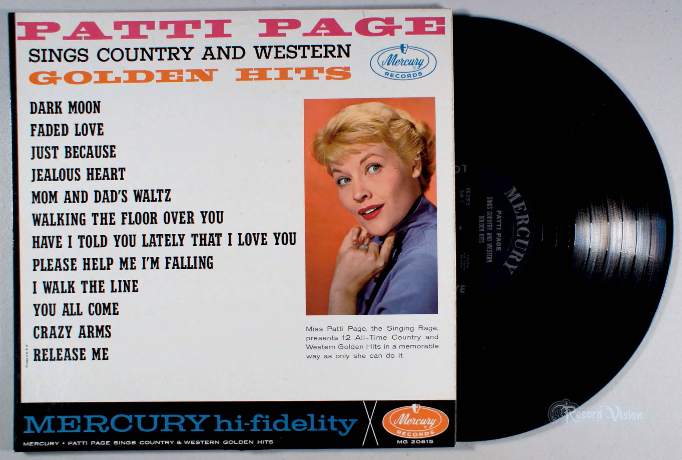 Patti Page - Sings Country and Western Golden Hits (front cover) Vinyl