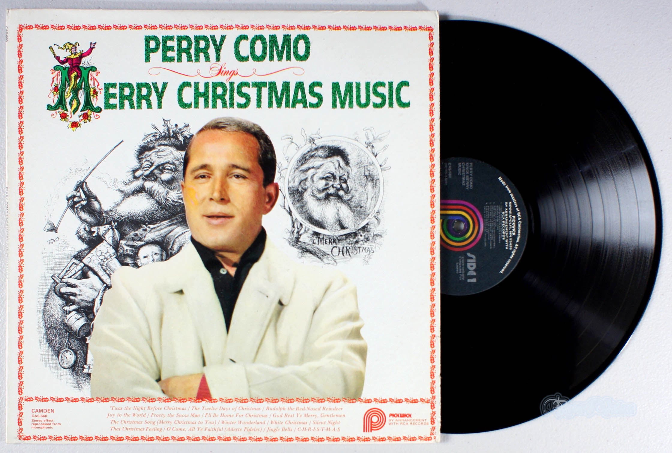 Perry Como - Sings Merry Christmas Music (Pickwick) (front cover) Vinyl