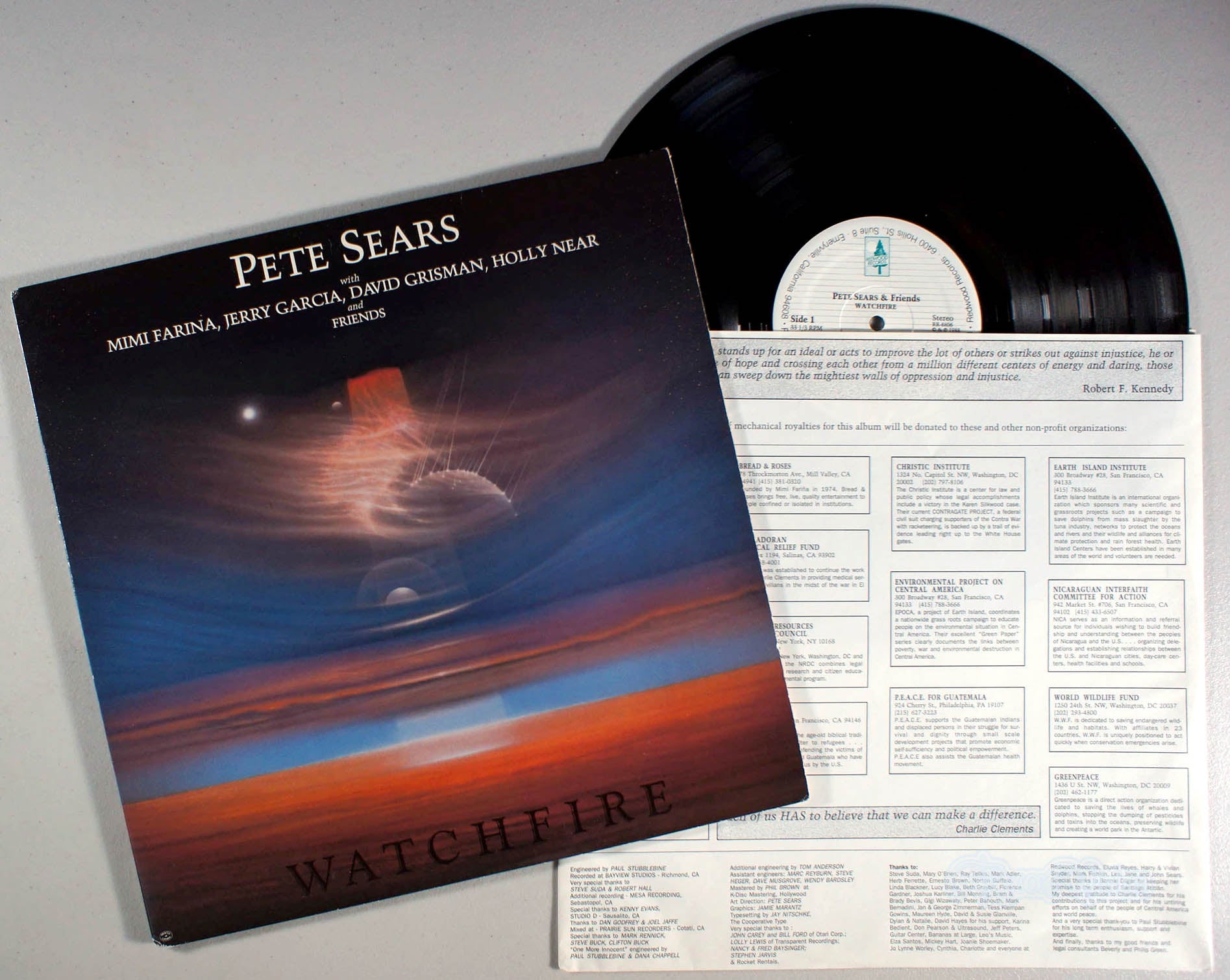 Pete Sears - Watchfire (front cover) Vinyl